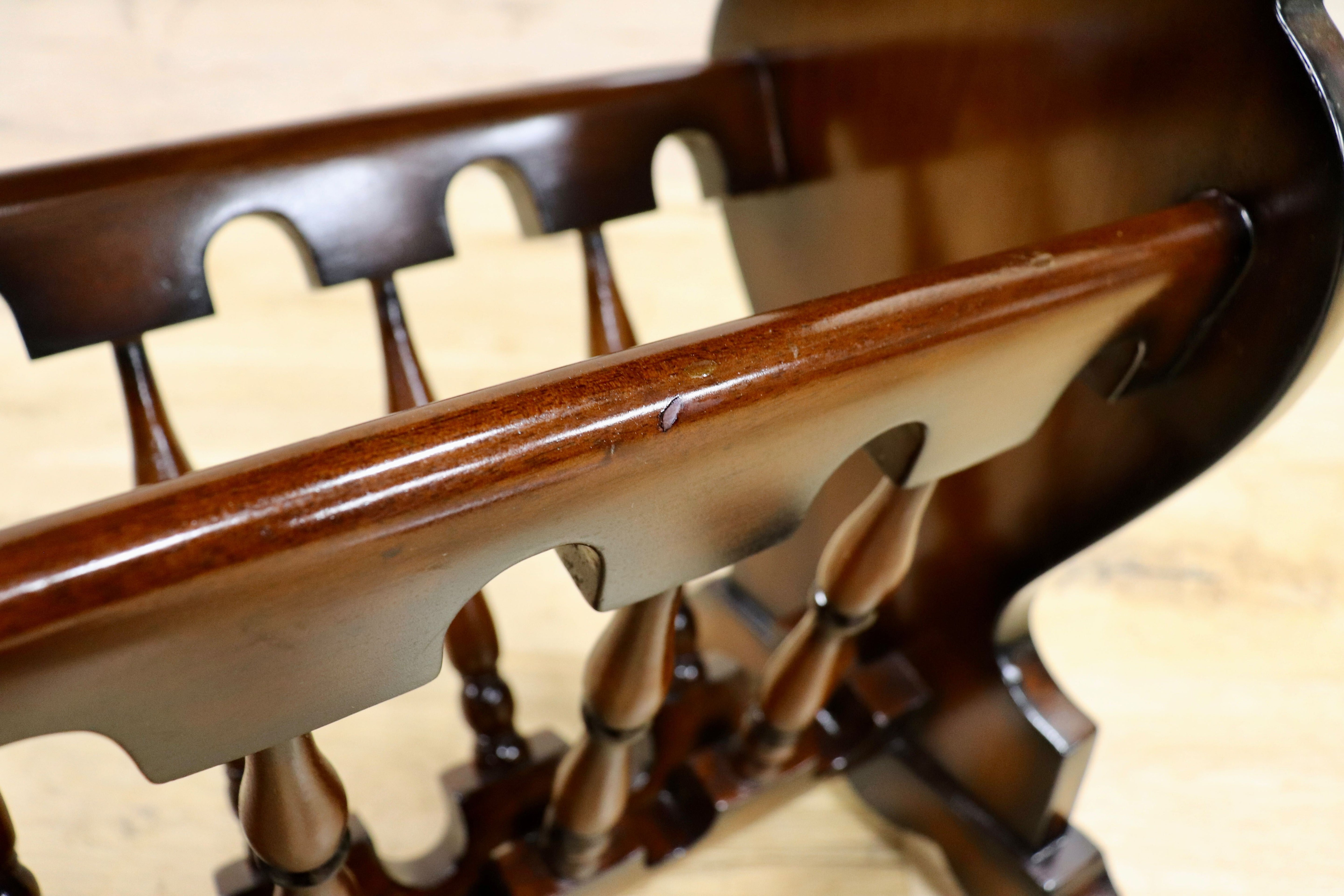 GMIK753E○クラシック マガジンラック サイドテーブル ヴィンテージ アンティーク調 ヨーロピアン 木製