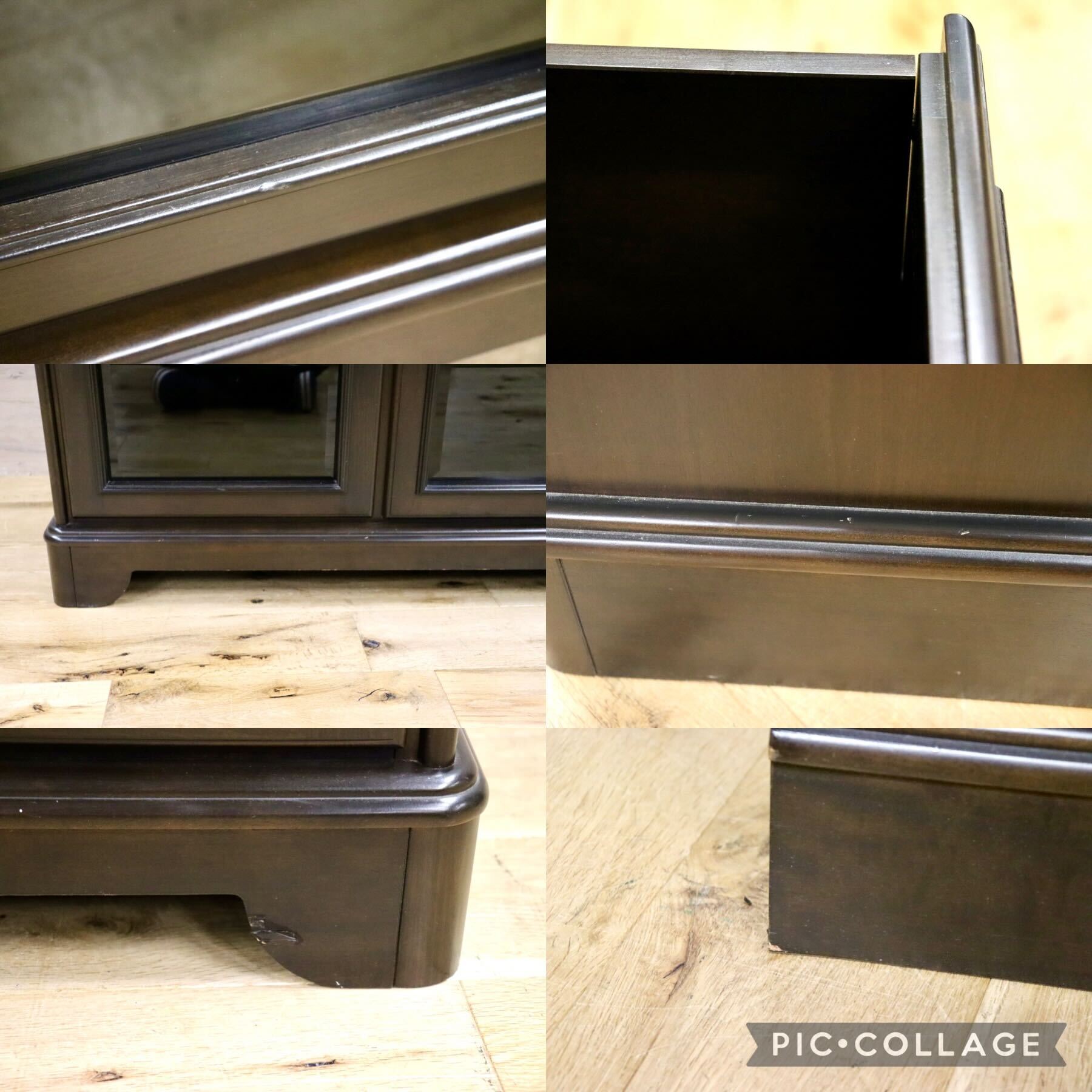 GMHS318○karimoku / カリモク キャビネット サイドボード 飾り棚 チェスト 収納家具 アンティーク調 国産家具 ダークブラウン