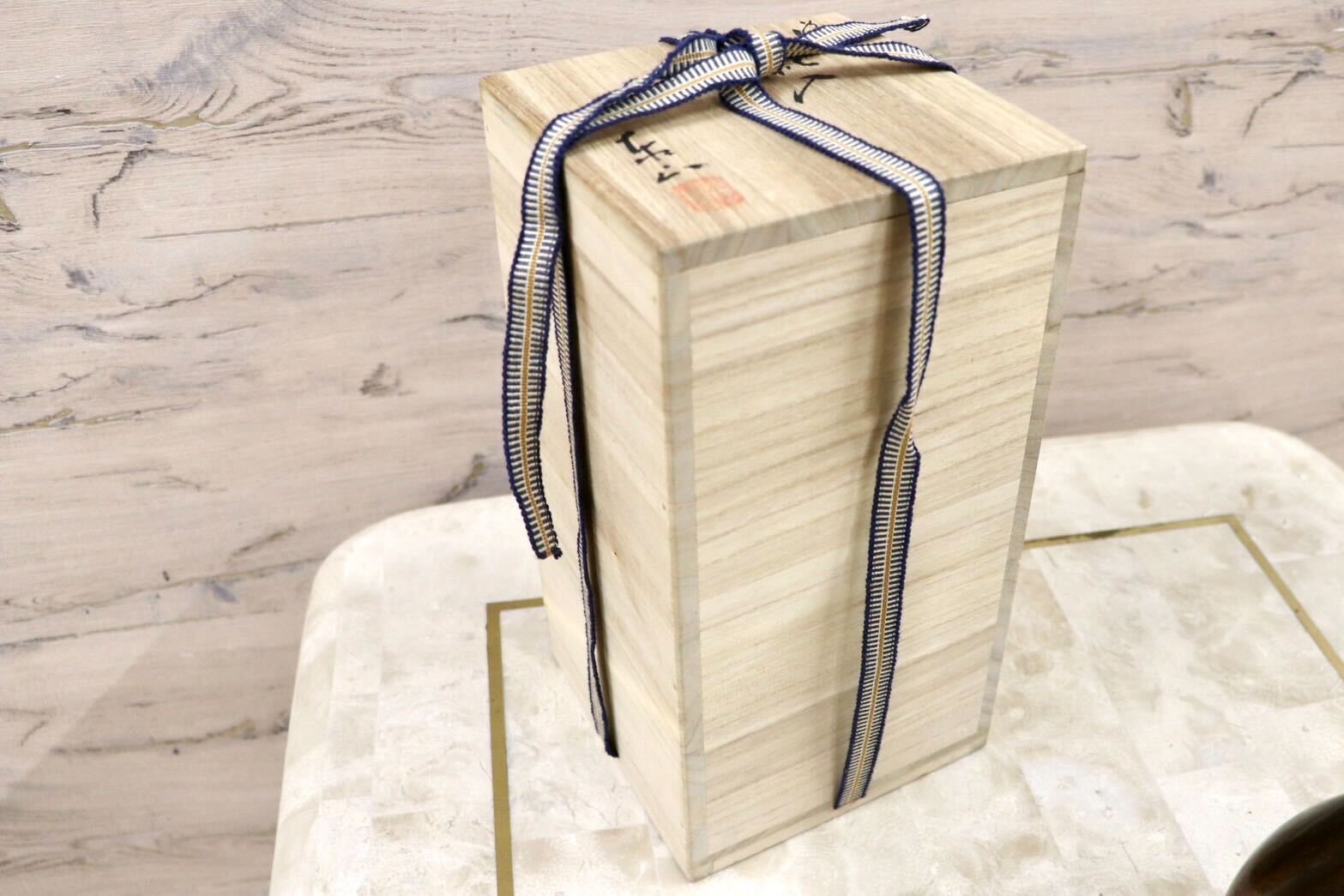 GMGS269○作家物 一輪挿し 花器 花入 インテリア フラワーベース 花瓶 花生 桐箱入