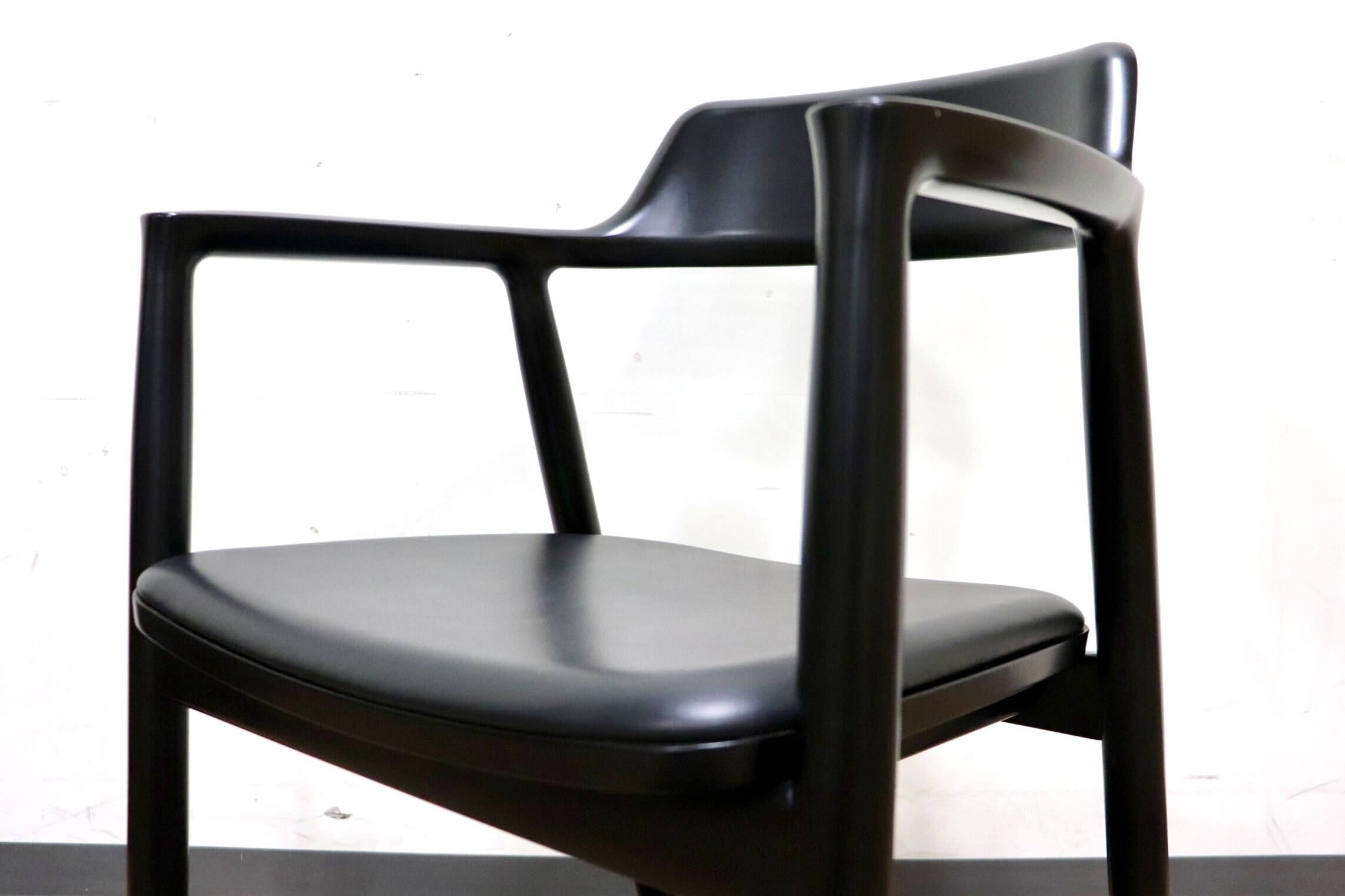 GMGH143○maruni / マルニ HIROSHIMA ヒロシマ ダイニングチェア 椅子 レザー モダン クラシック 深澤直人 定価約19.3万 展示品