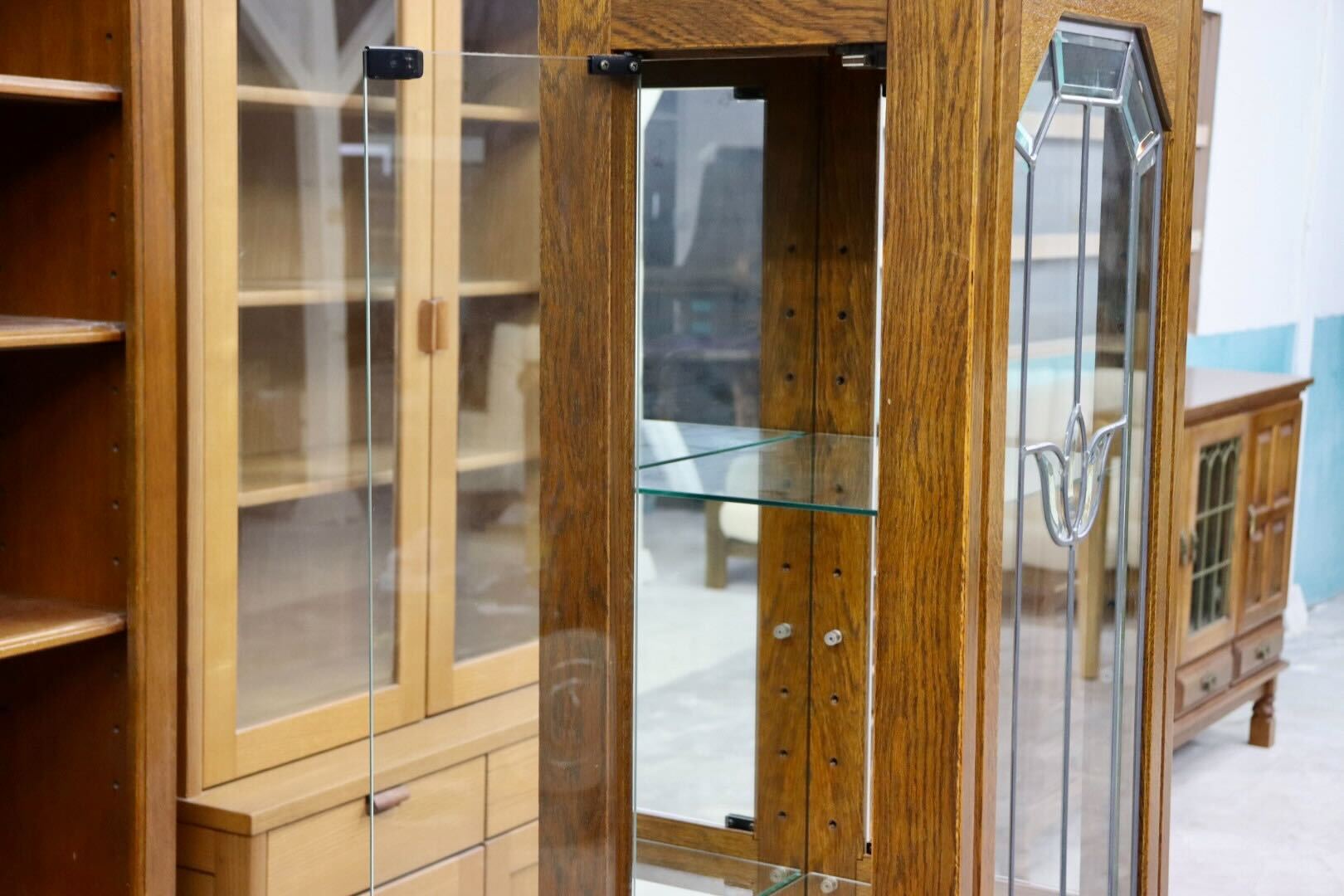 GMIK11○三越家具 Brugge ブルージュ キュリオケース 飾り棚 ショーケース キャビネット カントリーハウス クラシック 英国カントリー