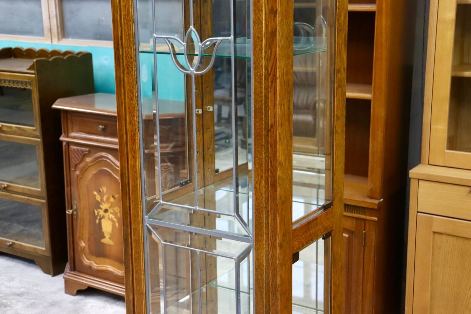 GMIK11○三越家具 Brugge ブルージュ キュリオケース 飾り棚 ショーケース キャビネット カントリーハウス クラシック 英国カントリー