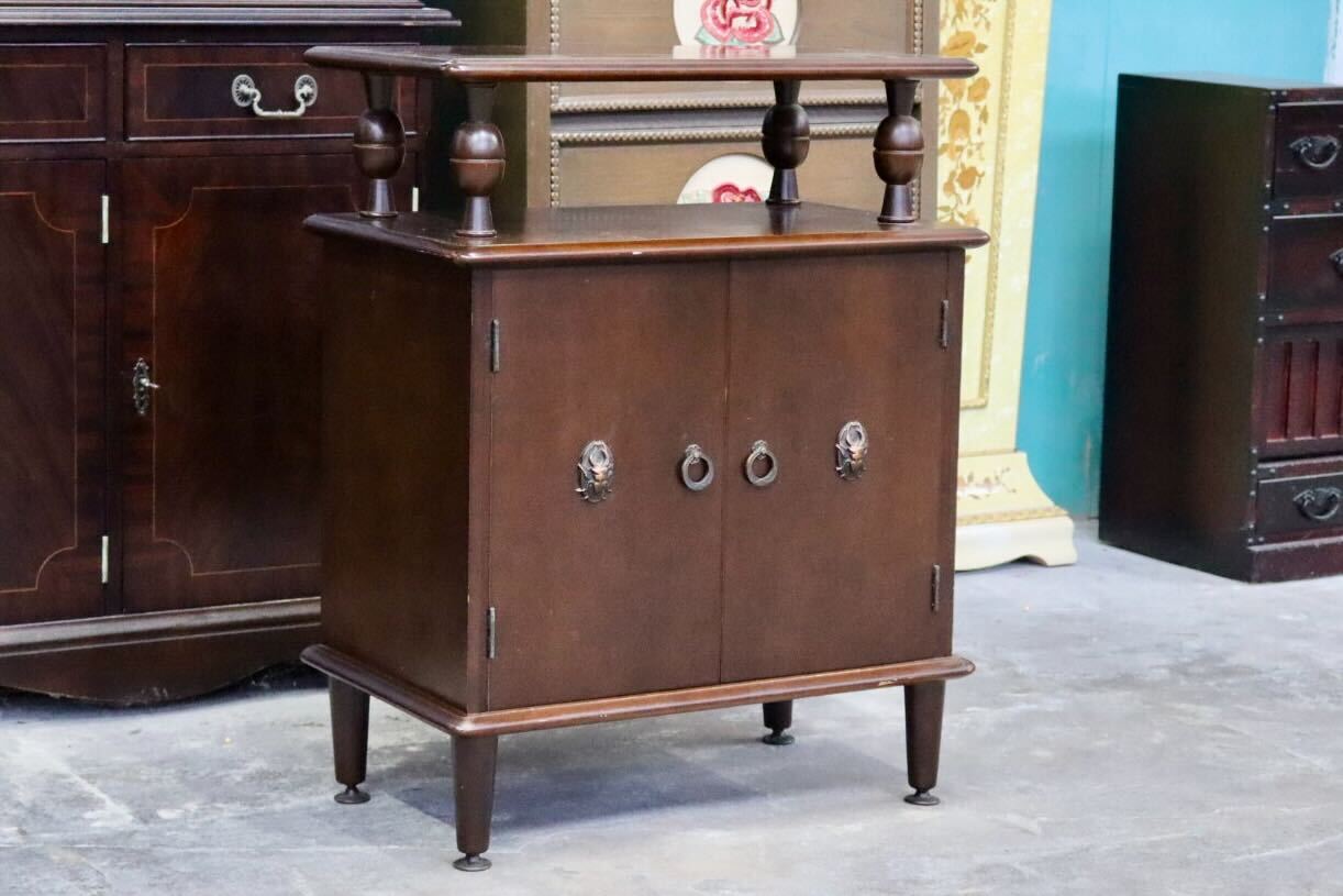 GMIS317○森繁 / MORISHIGE キャビネット 飾り台 花台 サイドボード 収納家具 レトロ モダン アンティーク