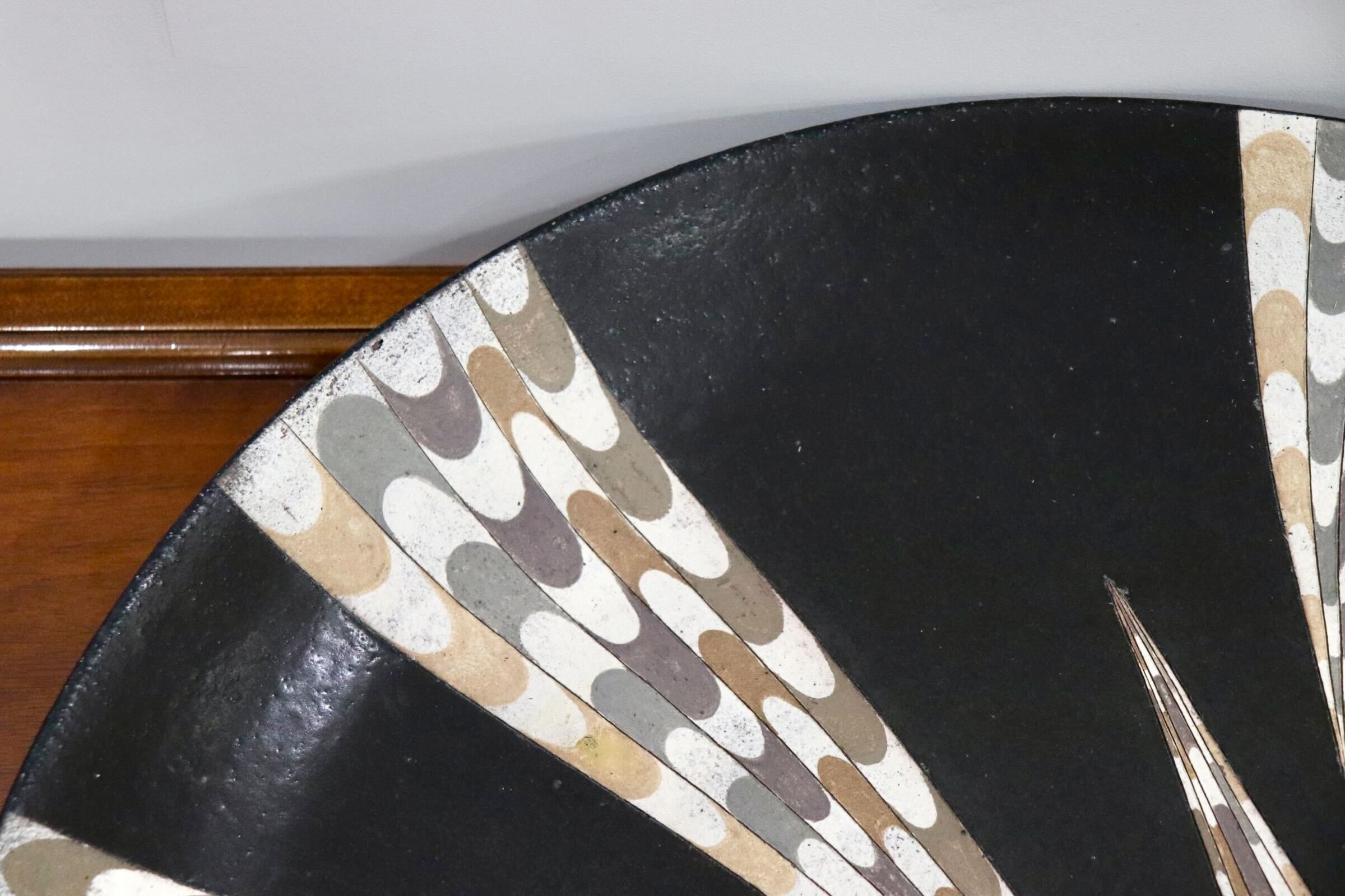 GMHO147B○市野哲次 作家物 器 大皿 丸皿 皿 食器 陶磁器 陶器 インテリア 展示品