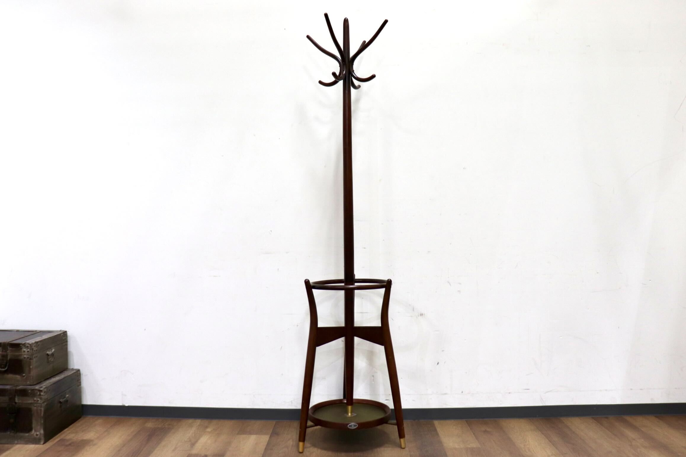 GMIS87○秋田木工 ポールハンガー コートスタンド ハンガーラック コート掛け 傘立て 帽子掛け ヴィンテージ モダン