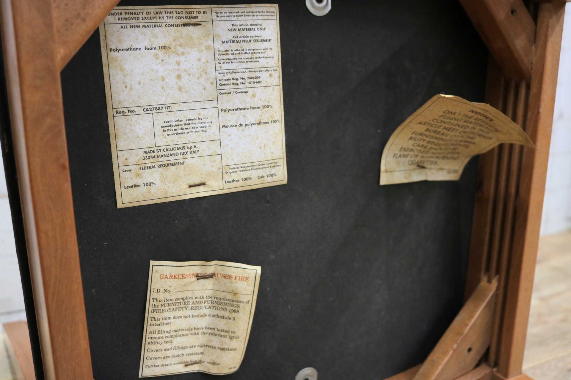 GMHS116A◯Calligaris / カリガリス ダイニングチェア アームレスチェア 食卓椅子 椅子 レザー イタリア ヴィンテージ