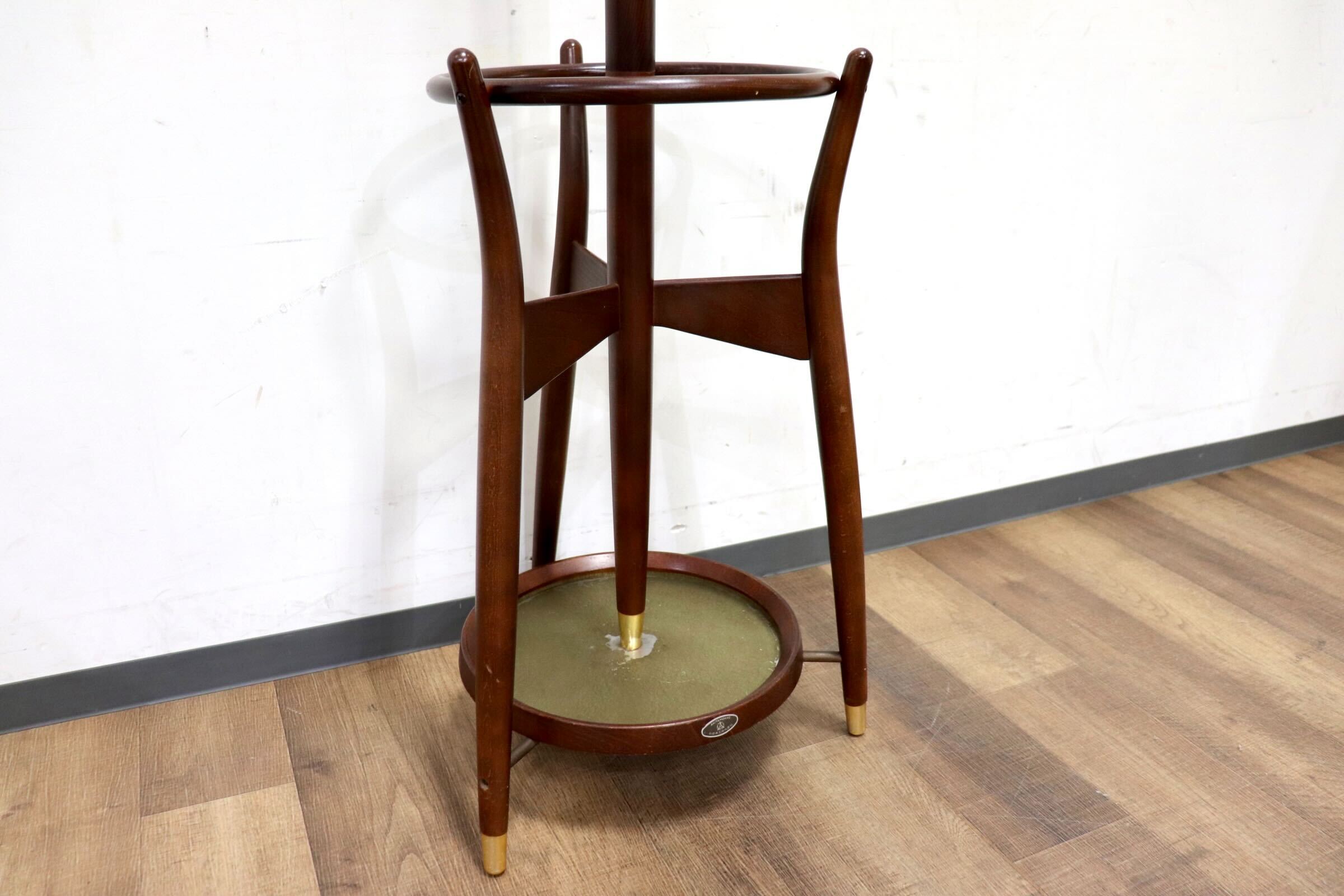 GMIS87○秋田木工 ポールハンガー コートスタンド ハンガーラック コート掛け 傘立て 帽子掛け ヴィンテージ モダン