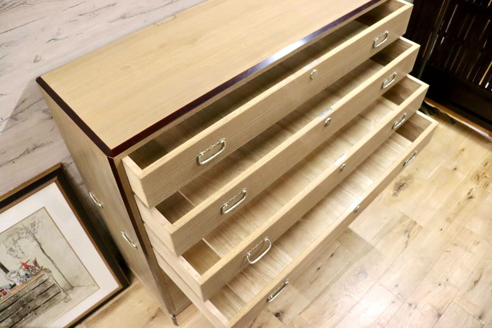 GMHH54A○宮﨑家具 最高級 総桐箪笥 チェスト 衣装箪笥 伝統工芸 和家具 和室 収納家具 和モダン 京都 約100万