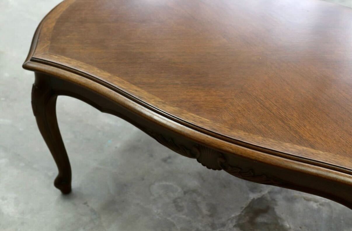 GMHK729○maruni / マルニ センターテーブル リビングテーブル 応接机 国産家具 稀少 ヴィンテージ ロココ クラシック アンティーク