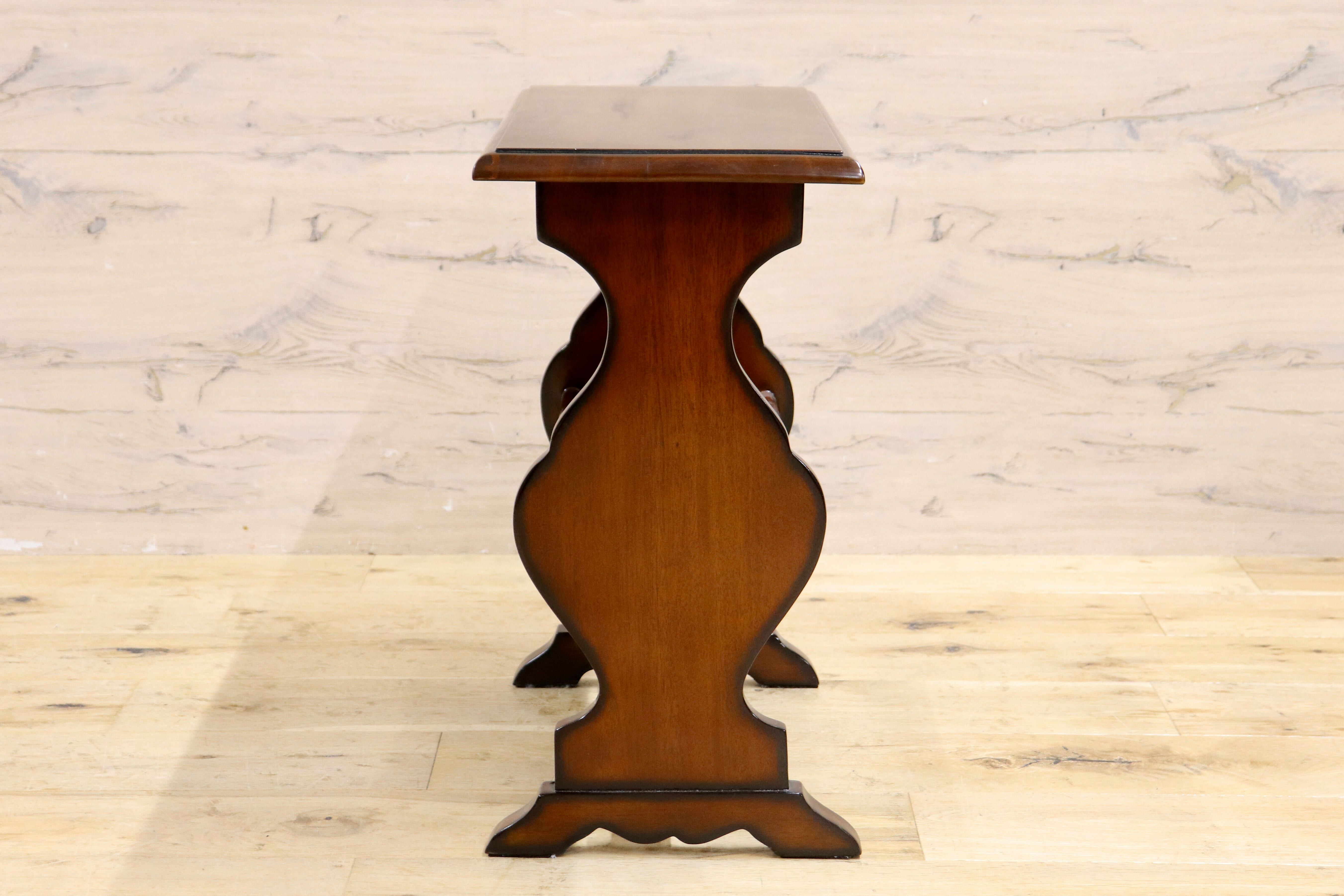 GMIK753G○クラシック マガジンラック サイドテーブル ヴィンテージ アンティーク調 ヨーロピアン 木製