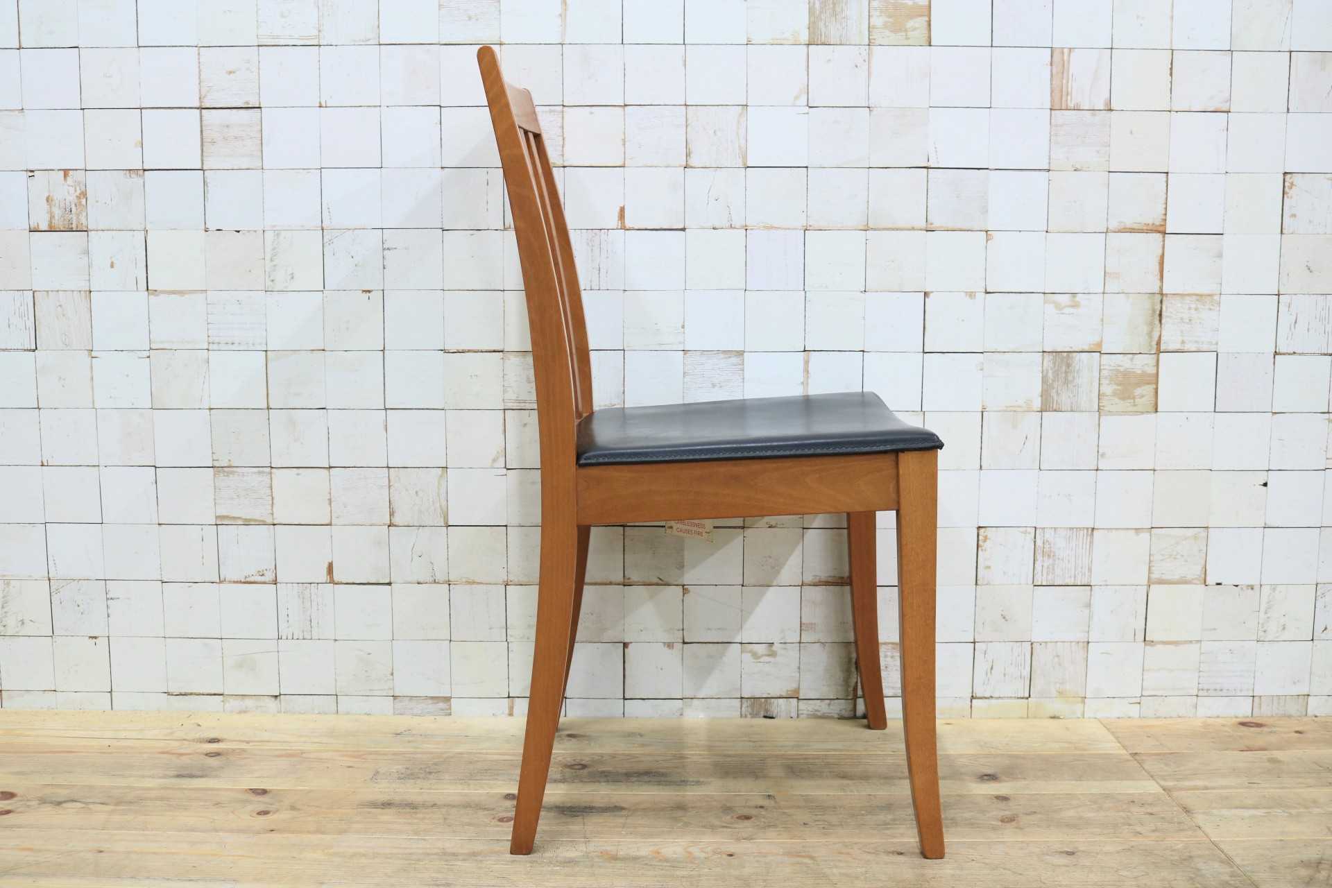 GMHS116B◯Calligaris / カリガリス ダイニングチェア アームレスチェア 食卓椅子 椅子 レザー イタリア ヴィンテージ