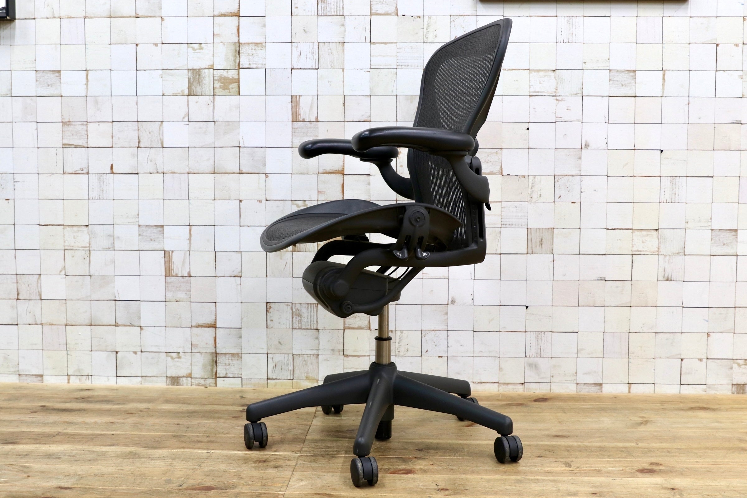 GMJK282○Herman Miller / ハーマンミラー アーロンチェア クラシック Bサイズ フル装備 ランバー メッシュ デスクチェア オフィスチェア