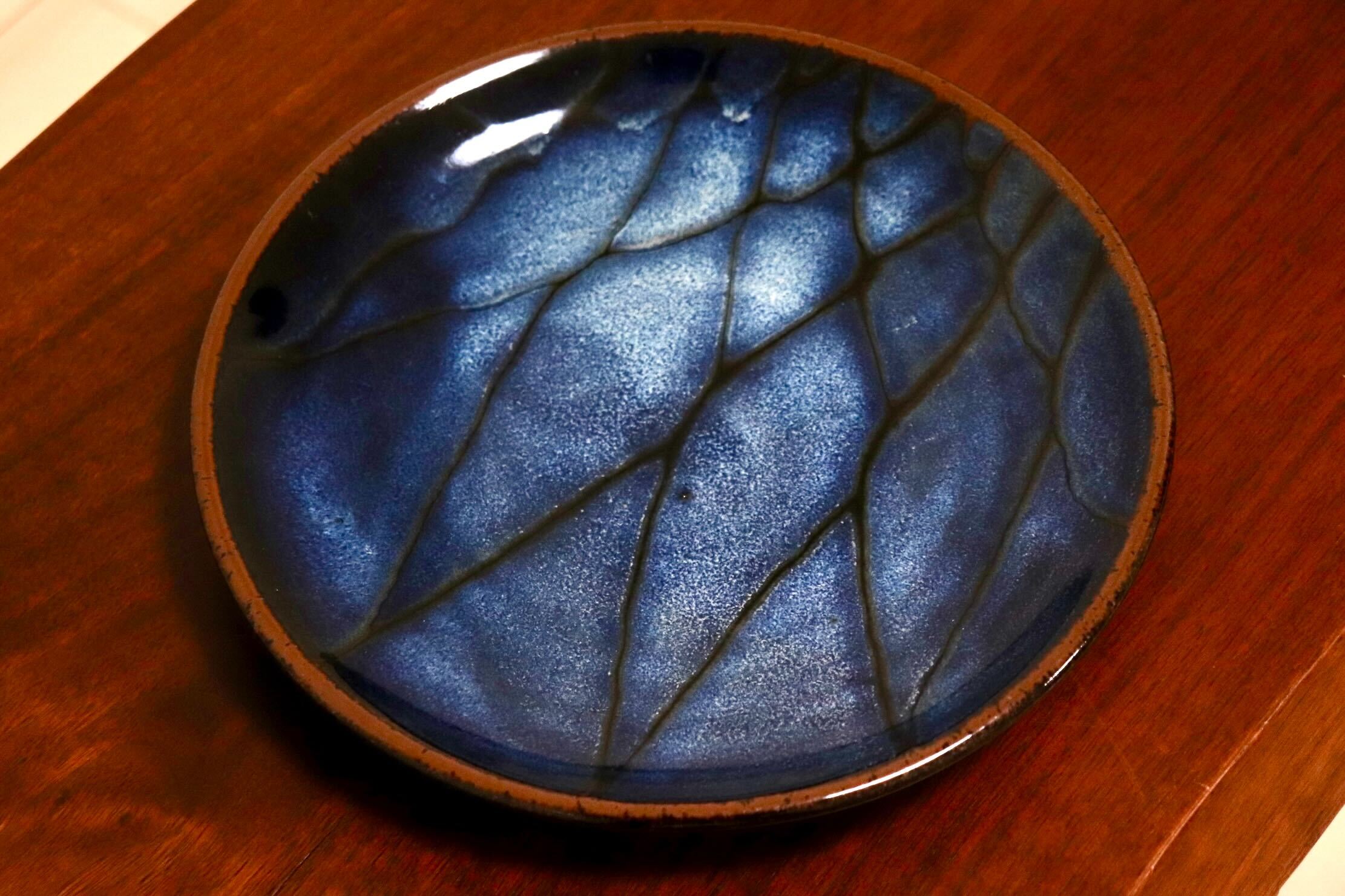 GMIO327A○陶勝窯 丹波焼 網目皿7寸 市野勝 市野勝磯 陶器 工芸品 丹波篠山 未使用