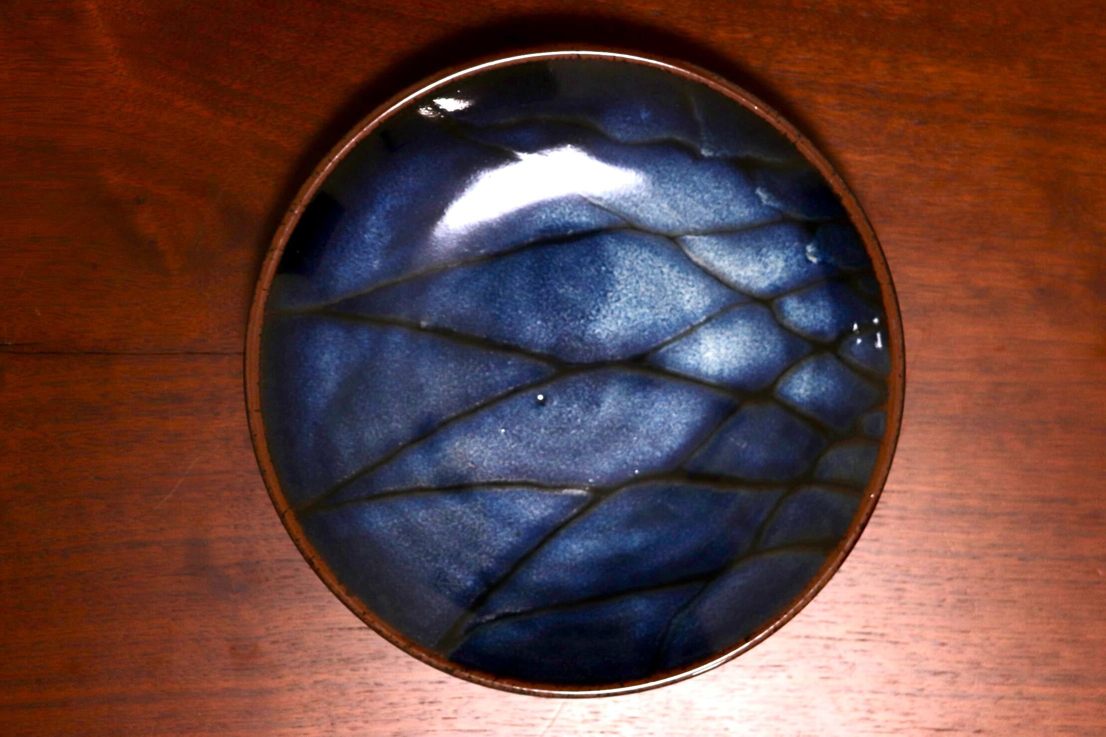 GMIO327A○陶勝窯 丹波焼 網目皿7寸 市野勝 市野勝磯 陶器 工芸品 丹波篠山 未使用