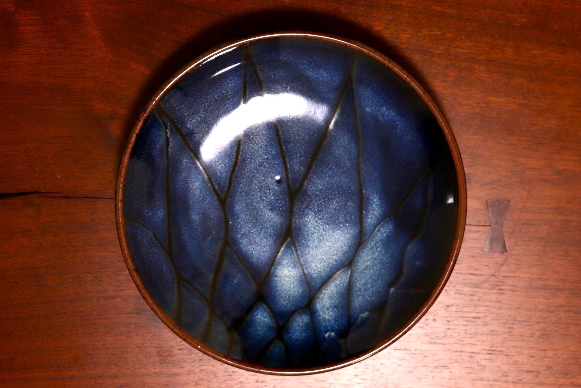 GMIO327A○陶勝窯 丹波焼 網目皿7寸 市野勝 市野勝磯 陶器 工芸品 丹波篠山 未使用