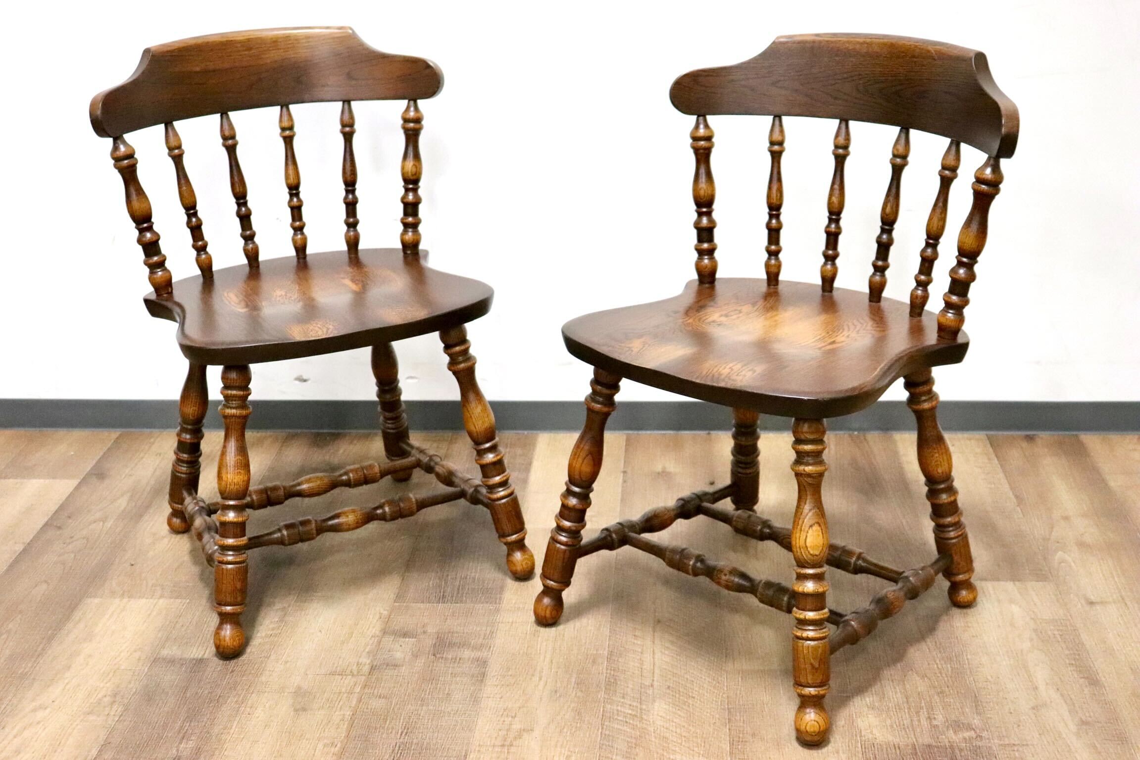 GMHN51B○三越家具 Brugge ブルージュ カントリーハウス ダイニングチェア ウィンザーチェア 2脚セット 楢材 英国カントリー アンティーク