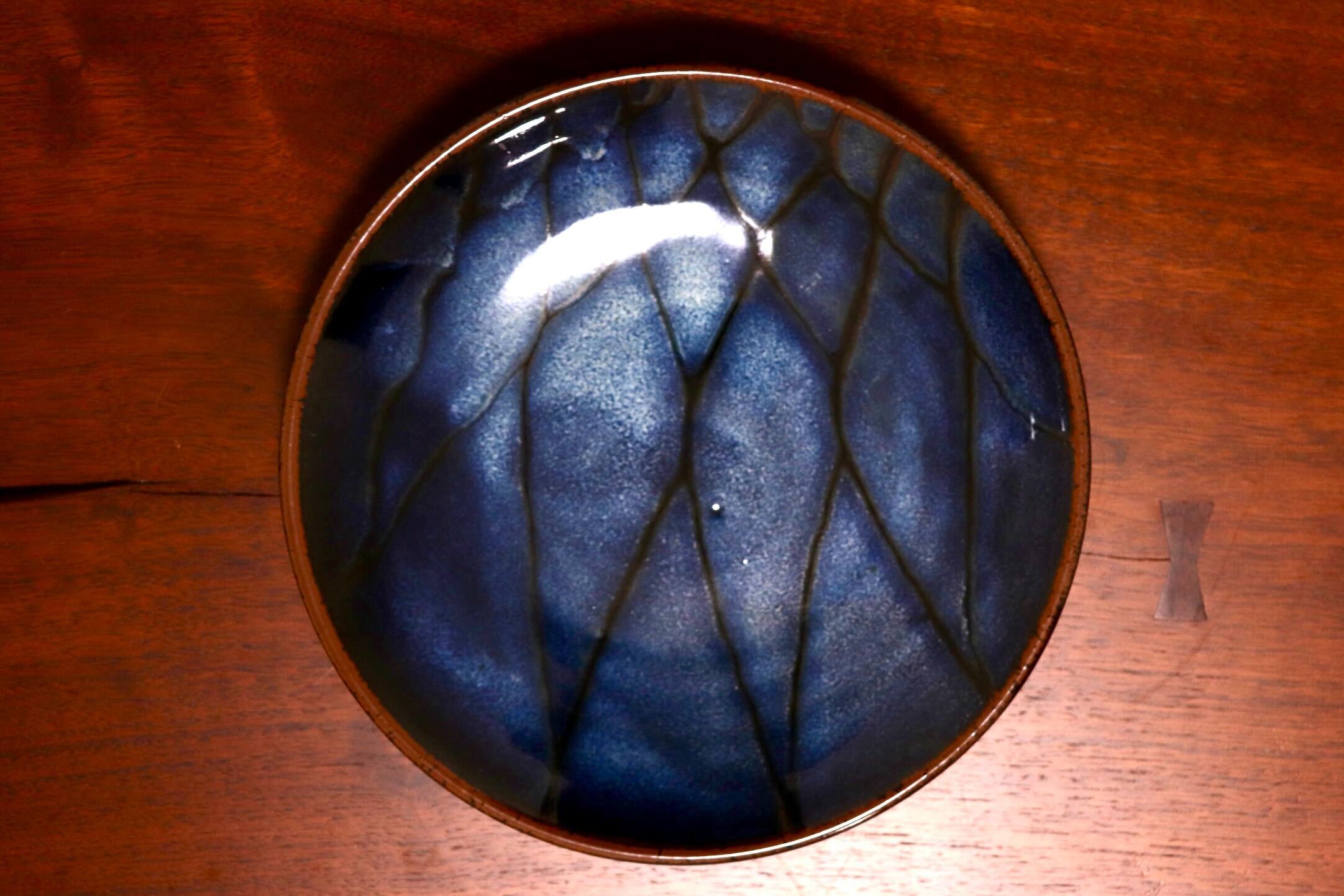 GMIO327A○陶勝窯 丹波焼 網目皿7寸 市野勝 市野勝磯 陶器 工芸品 丹波篠山 未使用