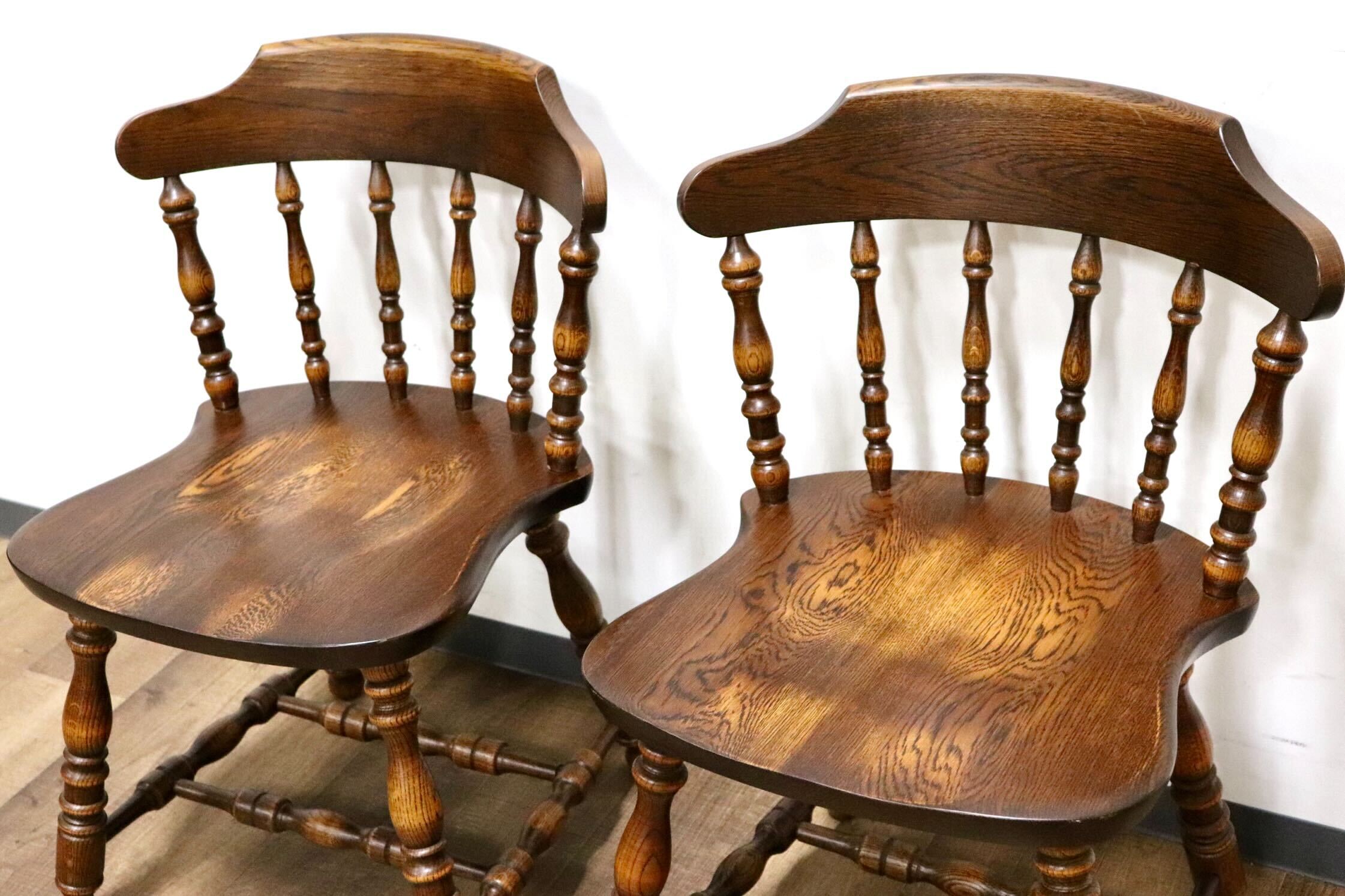 GMHN51B○三越家具 Brugge ブルージュ カントリーハウス ダイニングチェア ウィンザーチェア 2脚セット 楢材 英国カントリー アンティーク