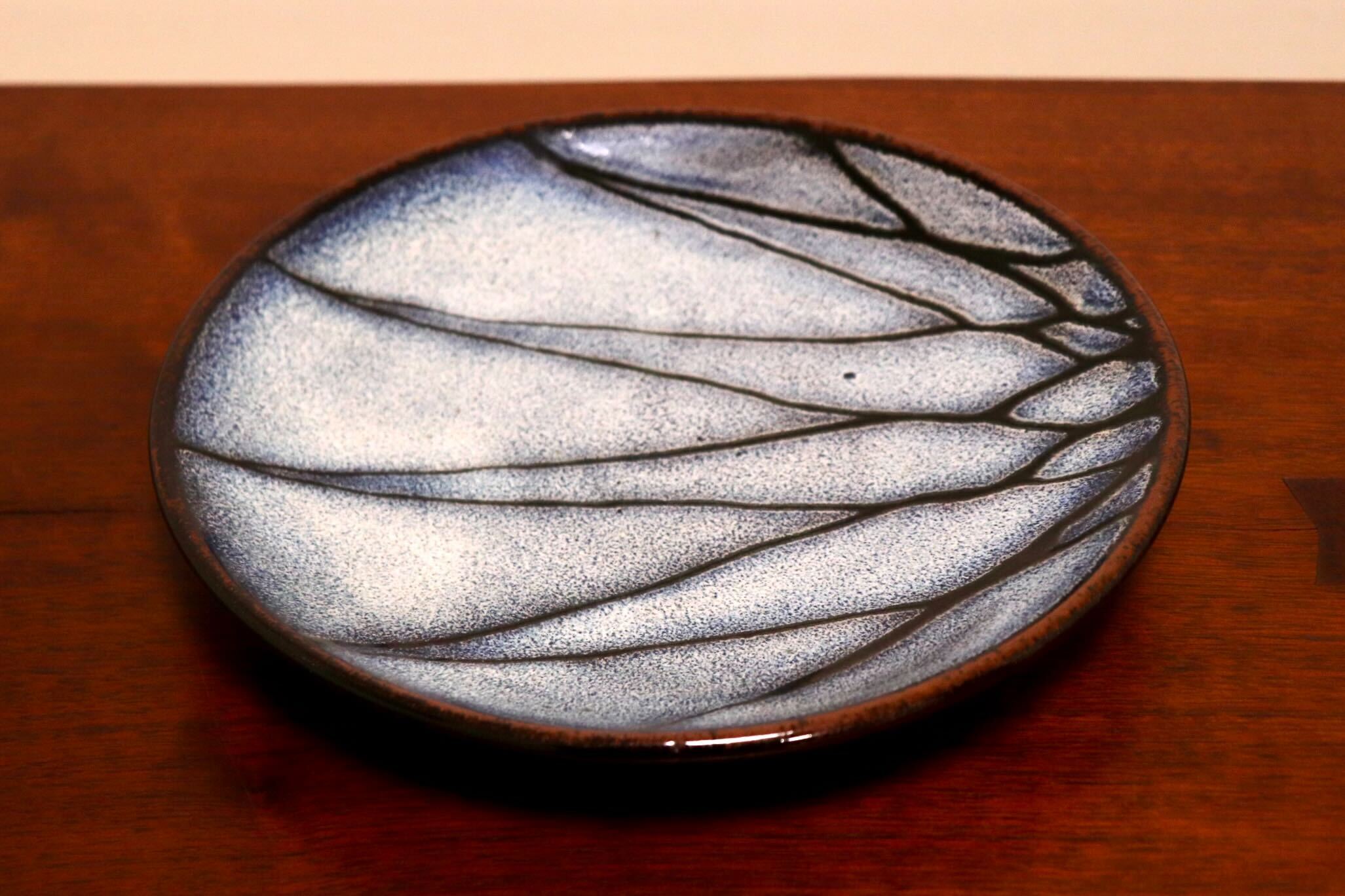 GMIO327B○陶勝窯 丹波焼 網目皿7寸 市野勝 市野勝磯 陶器 工芸品 丹波篠山 未使用