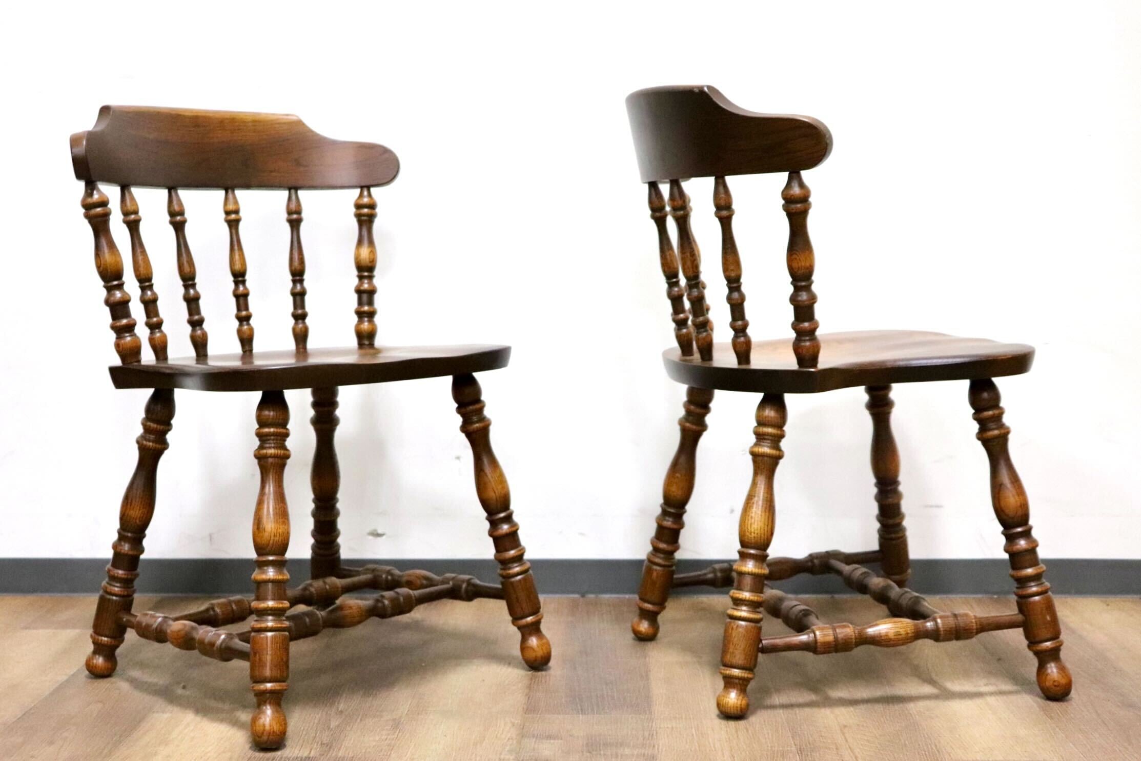GMHN51B○三越家具 Brugge ブルージュ カントリーハウス ダイニングチェア ウィンザーチェア 2脚セット 楢材 英国カントリー アンティーク