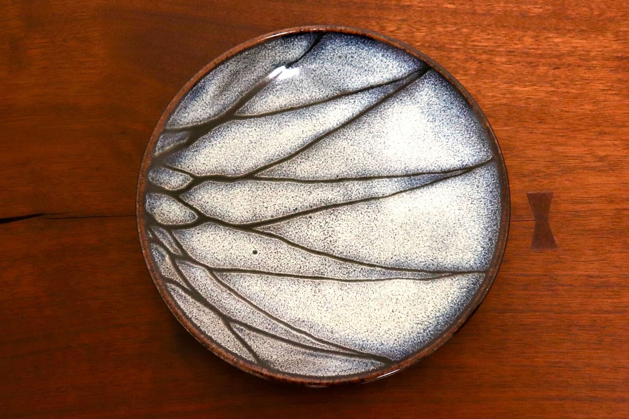 GMIO327B○陶勝窯 丹波焼 網目皿7寸 市野勝 市野勝磯 陶器 工芸品 丹波篠山 未使用