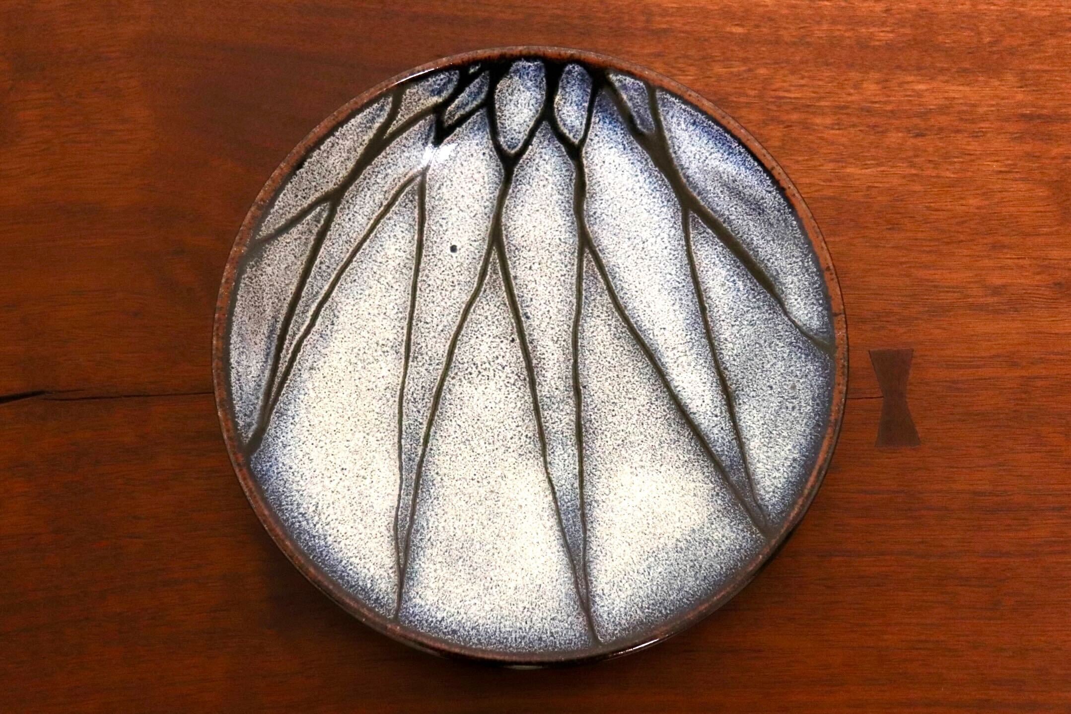 GMIO327B○陶勝窯 丹波焼 網目皿7寸 市野勝 市野勝磯 陶器 工芸品 丹波篠山 未使用