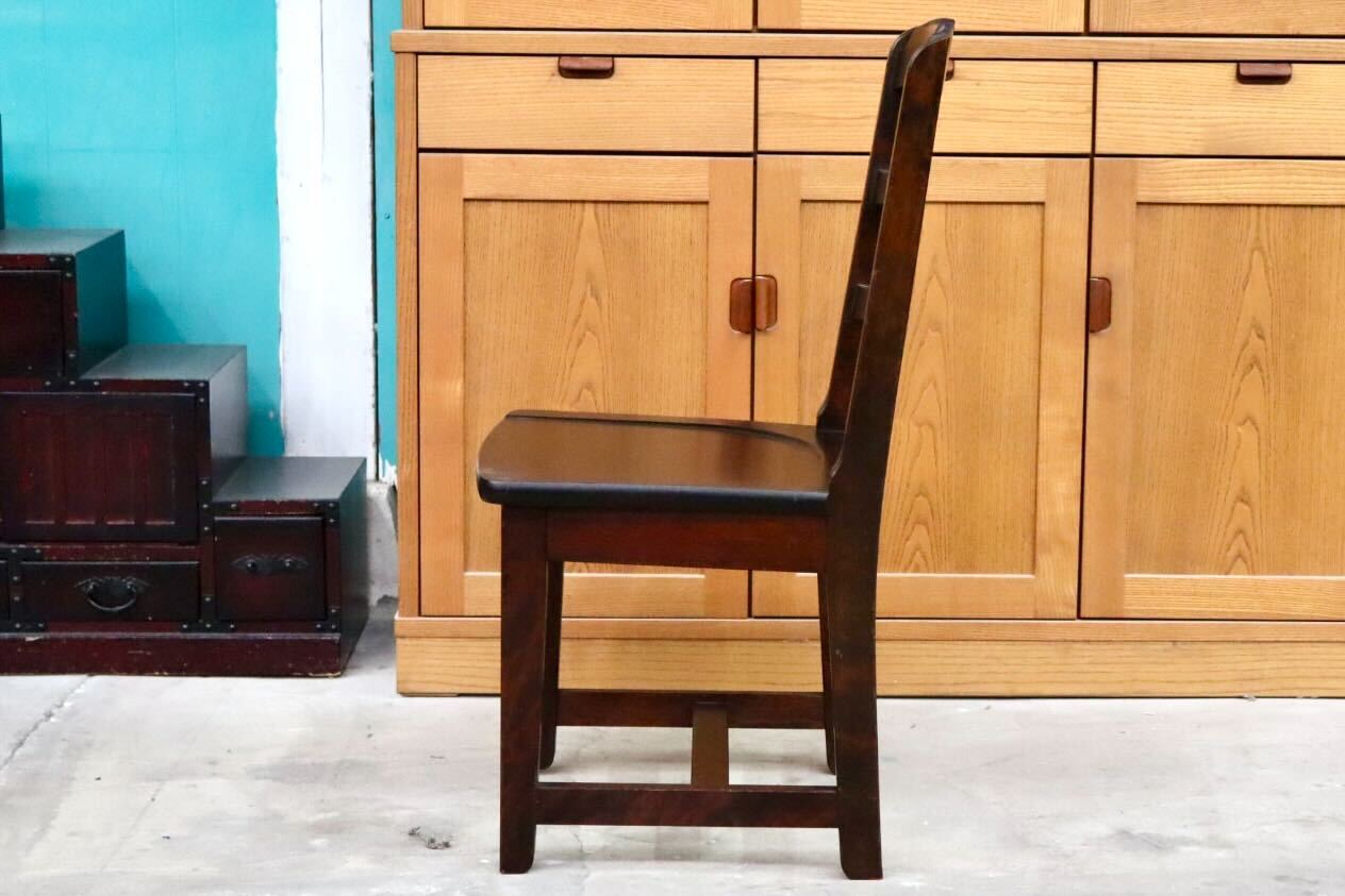 GMIS303C○北海道民芸家具 ダイニングチェア ラダーバックチェア アームレスチェア 椅子 木製 無垢材 樺材 国産家具 飛騨産業