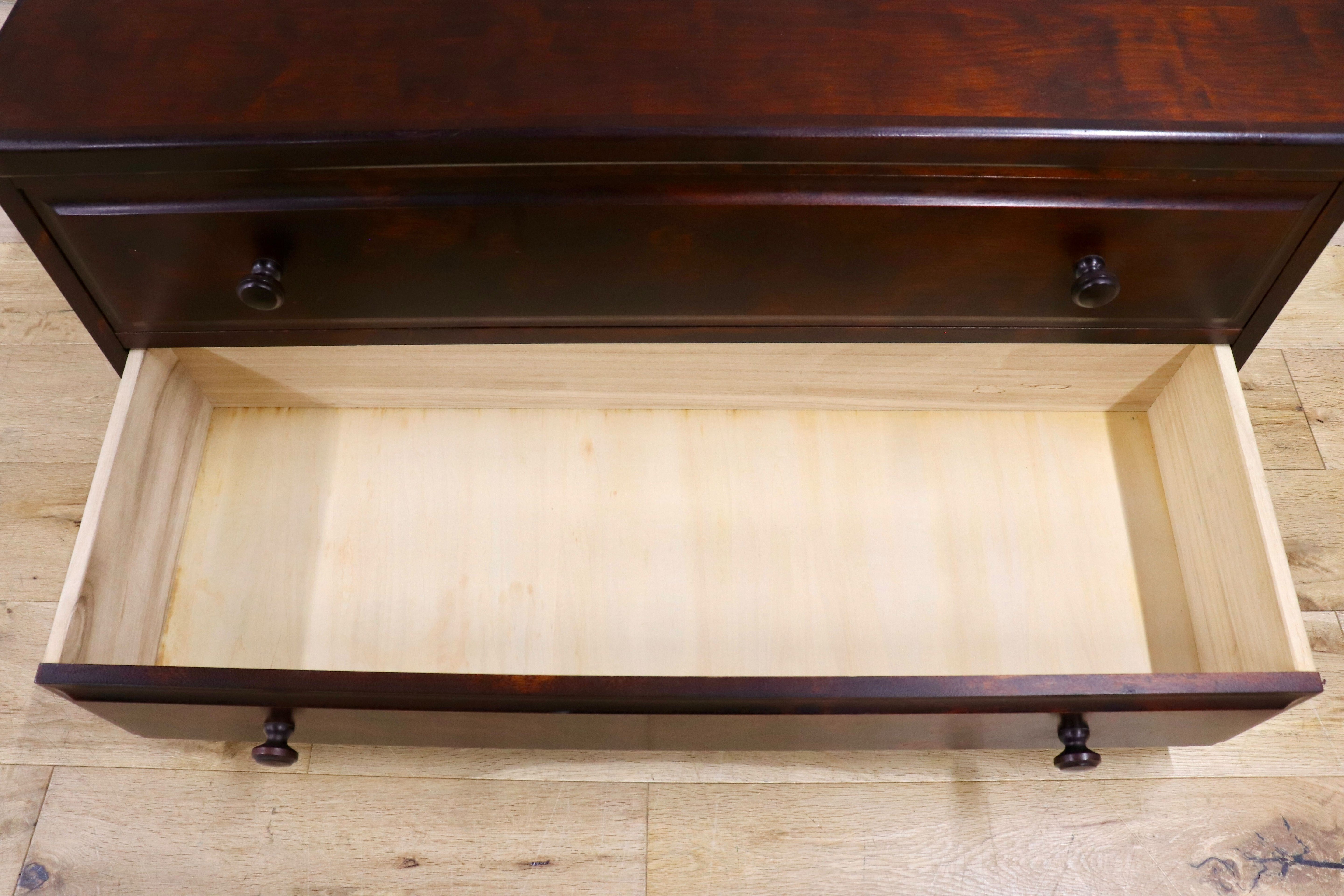 GMIK390○北海民芸家具 2段チェスト チェスト 整理タンス 収納家具 和室 和モダン 古民家 レトロ ヴィンテージ アンティーク 検)和光