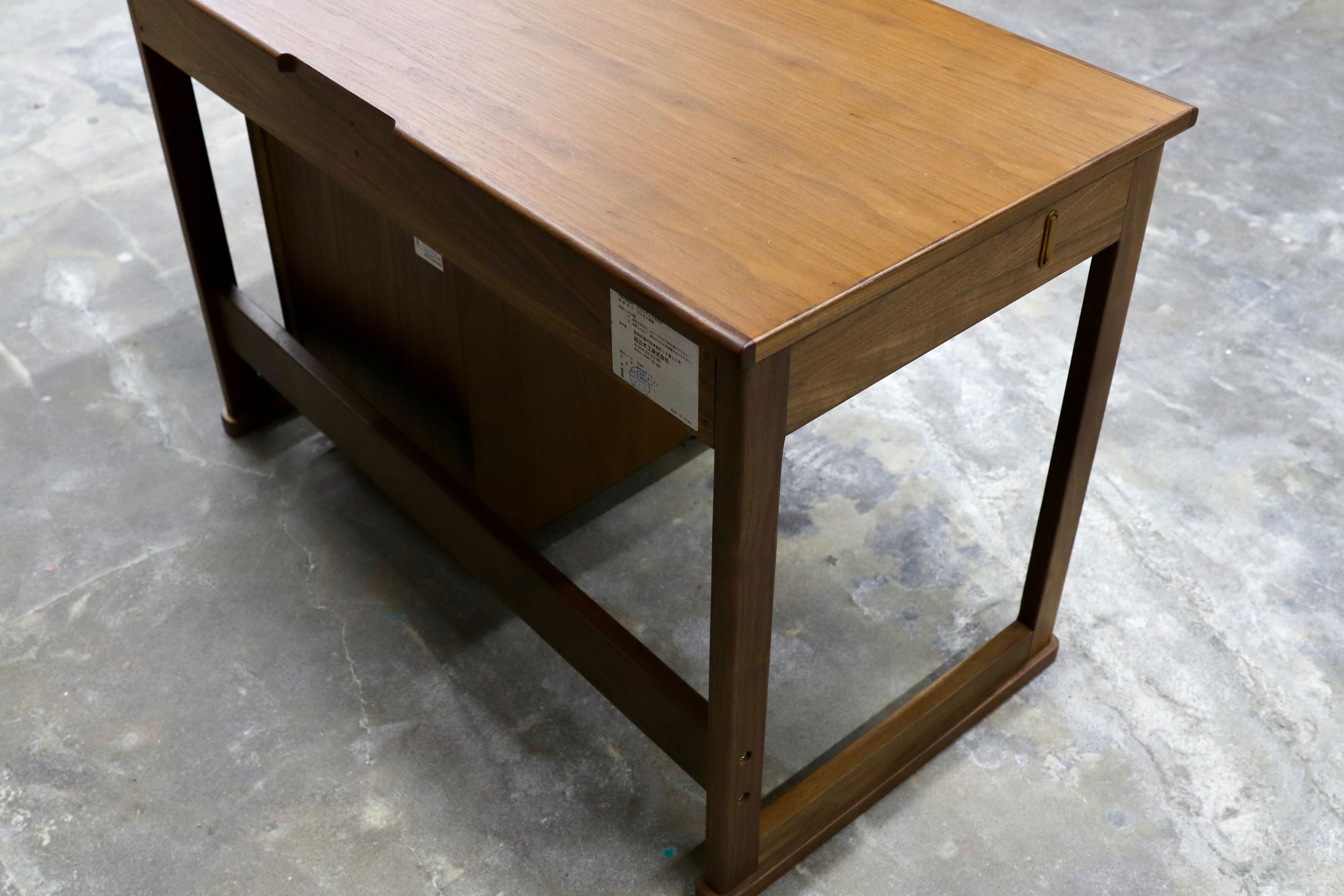 GMIH225B○起立木工 / KIRITSU FURNITURE ウォールナット デスク&ワゴン 学習机 勉強机 北欧モダン
