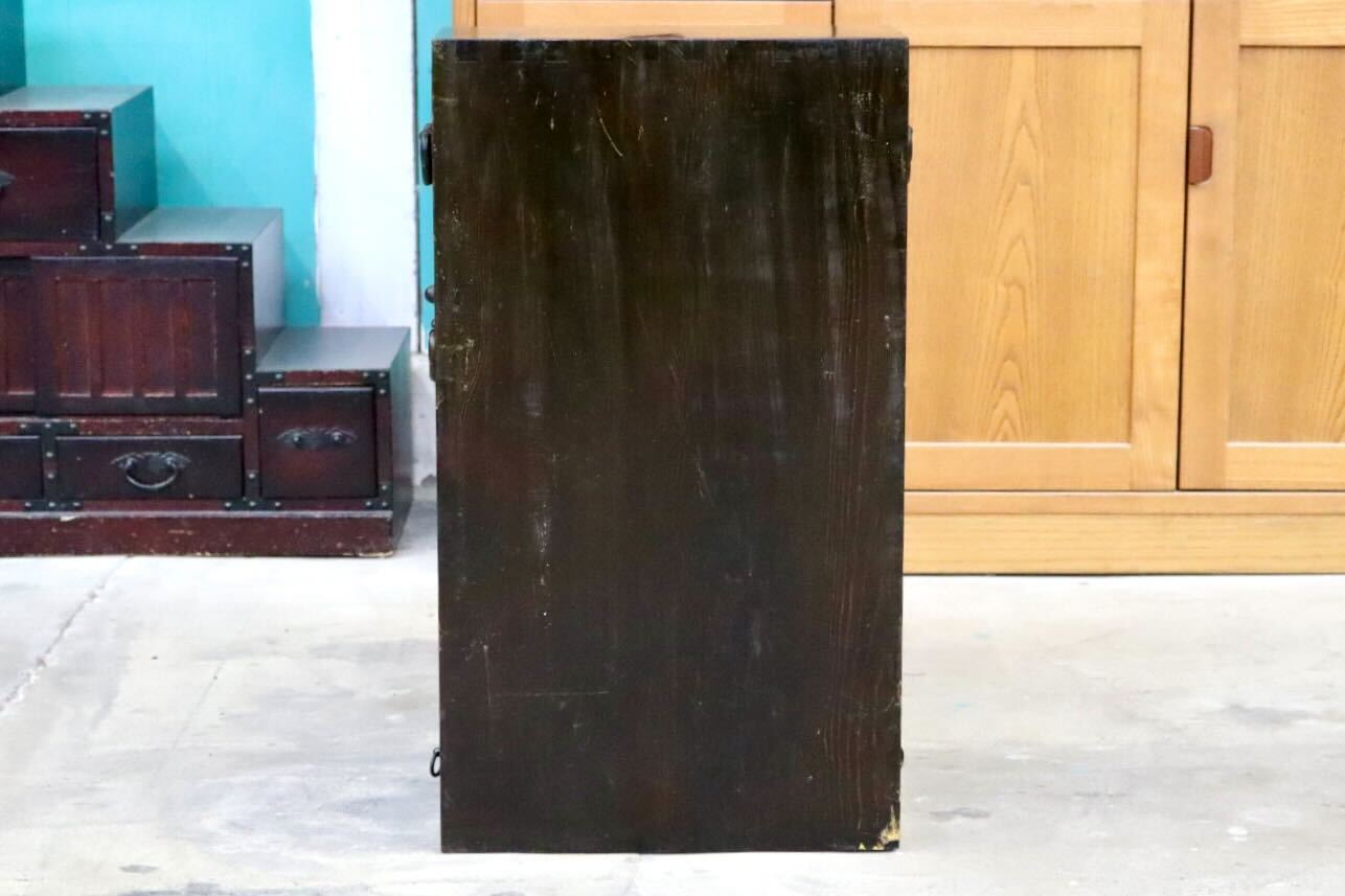 GMIS316○階段箪笥 両面 時代箪笥 和家具 和モダン 和室 座敷 古民家 チェスト 整理箪笥 引き出し収納 レトロ