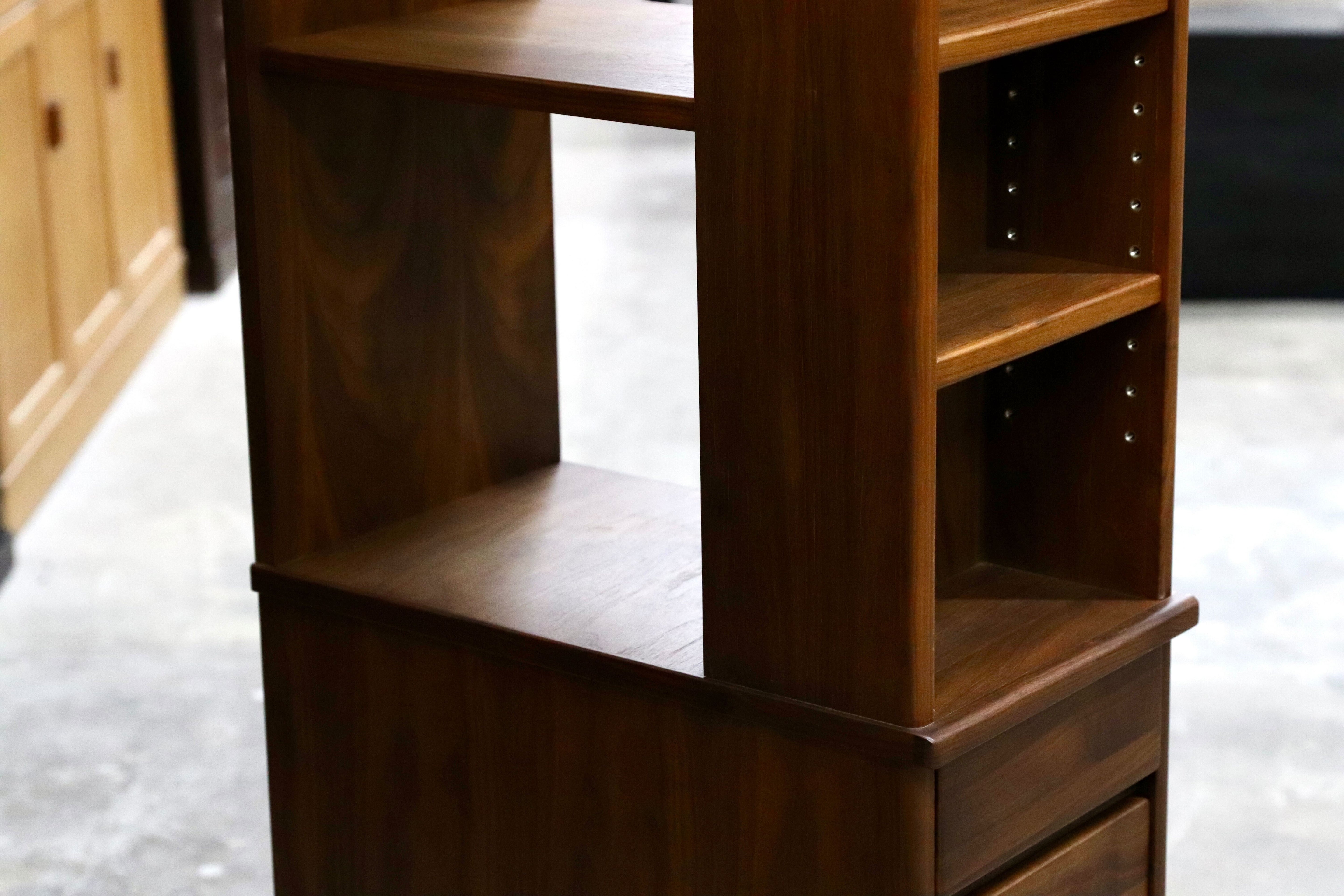 GMIH225C○起立木工 / KIRITSU FURNITURE ウォールナット デスクサイドラック 本棚 ブックシェルフ 棚 オープンシェルフ 北欧モダン