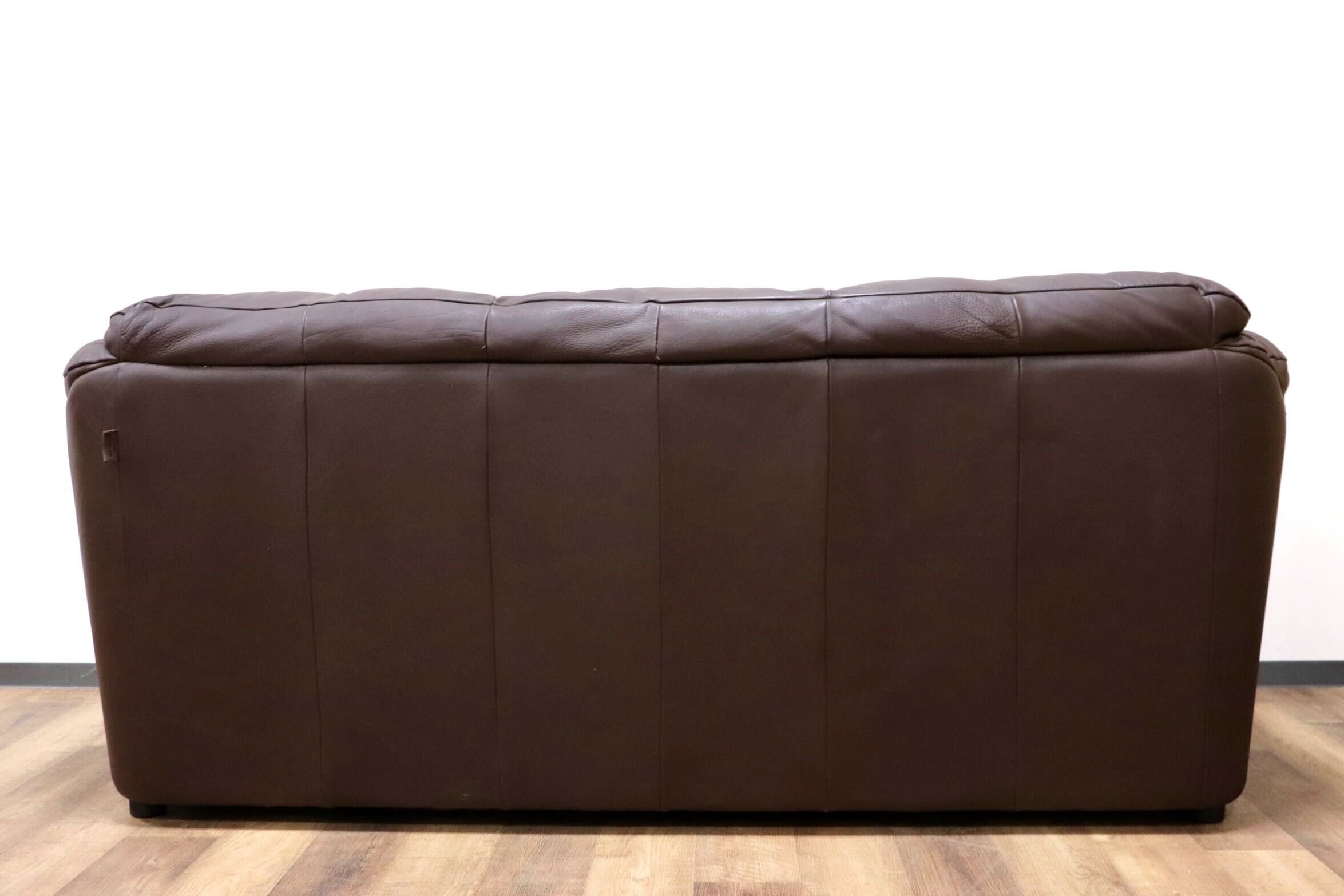 GMGH307B○enzo dambrosio / エンツォダンブロシオ 3人掛けソファ トリプルソファ 本革 ブラウン イタリア製 IDC大塚家具 定価約40万