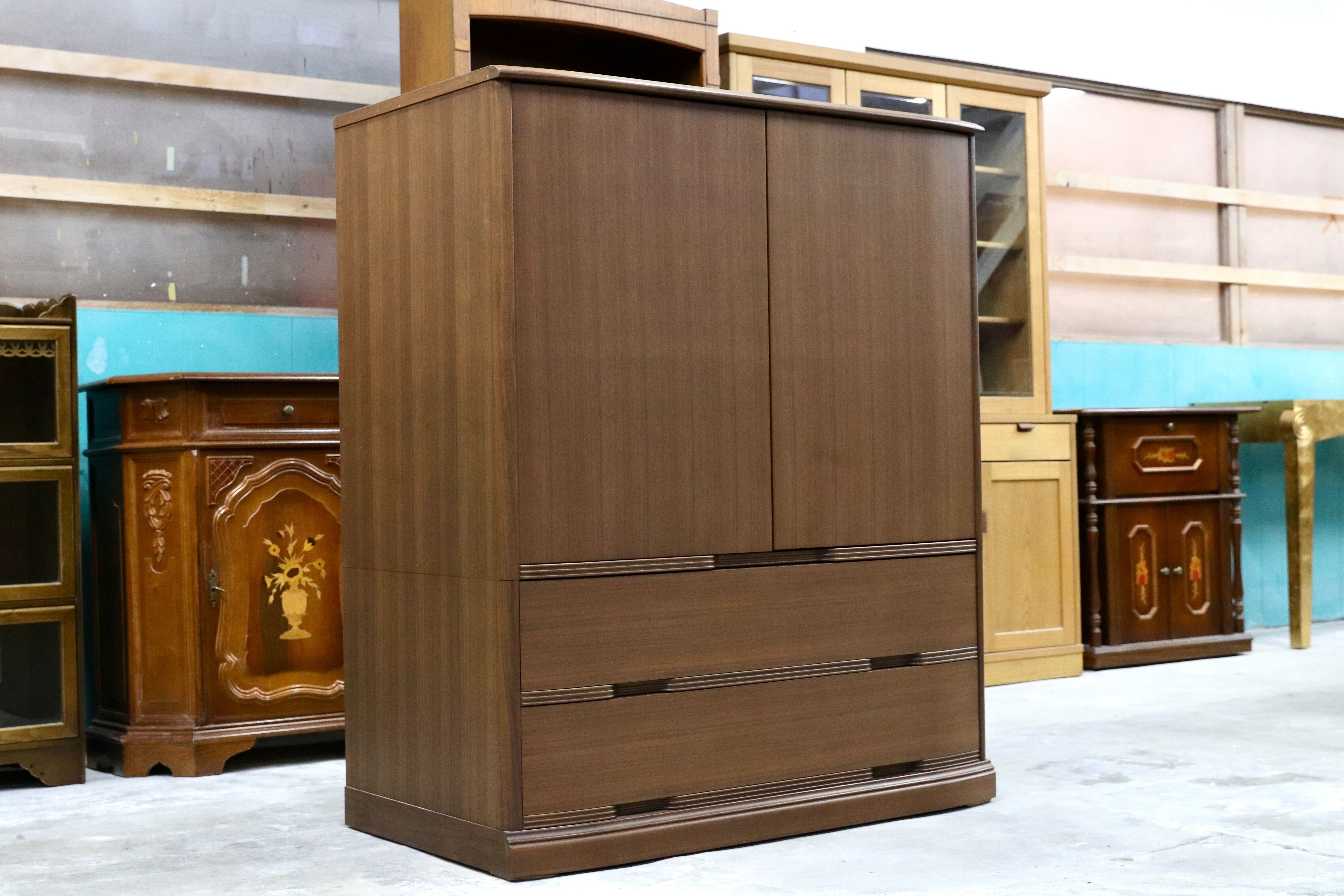 GMHK670○府中家具 和箪笥 整理箪笥 チェスト 箪笥 着物箪笥 ウォールナット調 内装桐材 府中焼印 モダン 家具