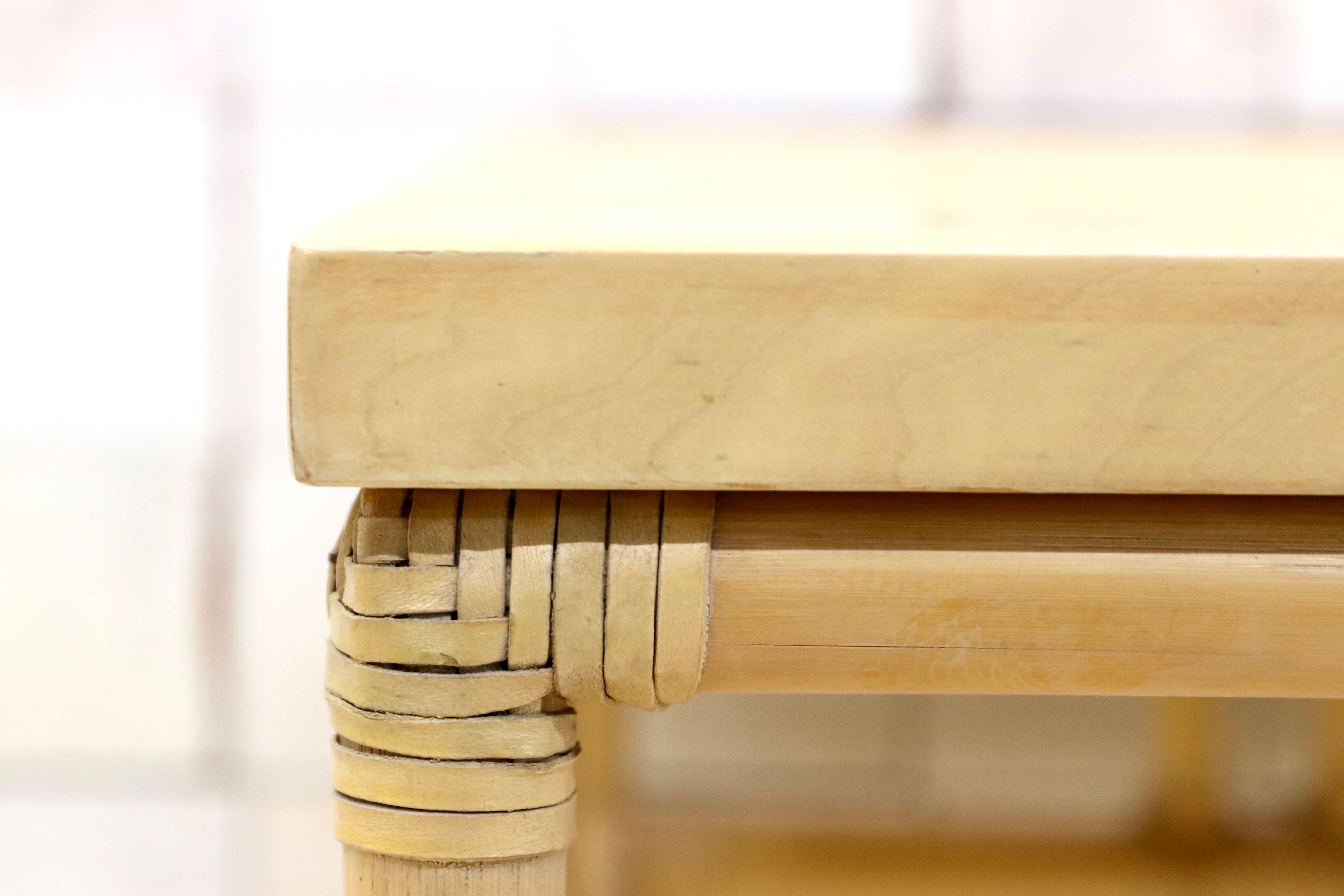 GMFT202○CASABLANCA / カサブランカ エスティック サイドテーブル 花台 飾り台 コーヒーテーブル リゾート バリ風 ラタン 約6万 廃番