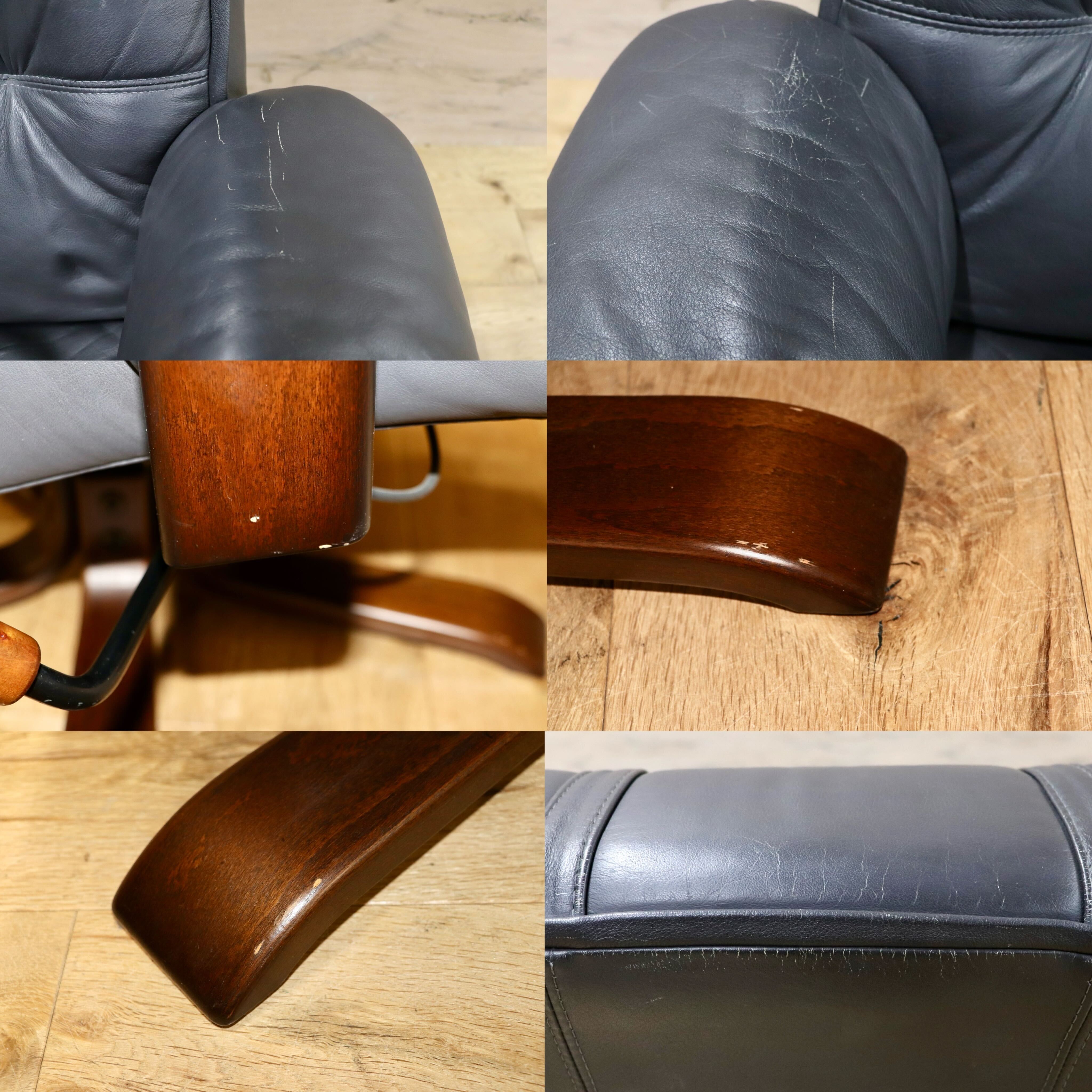 GMHK712○maruni / オールドマルニ 本革 リクライニングチェア 椅子 パーソナルチェア 1人掛け 国産 ヴィンテージ 稀少