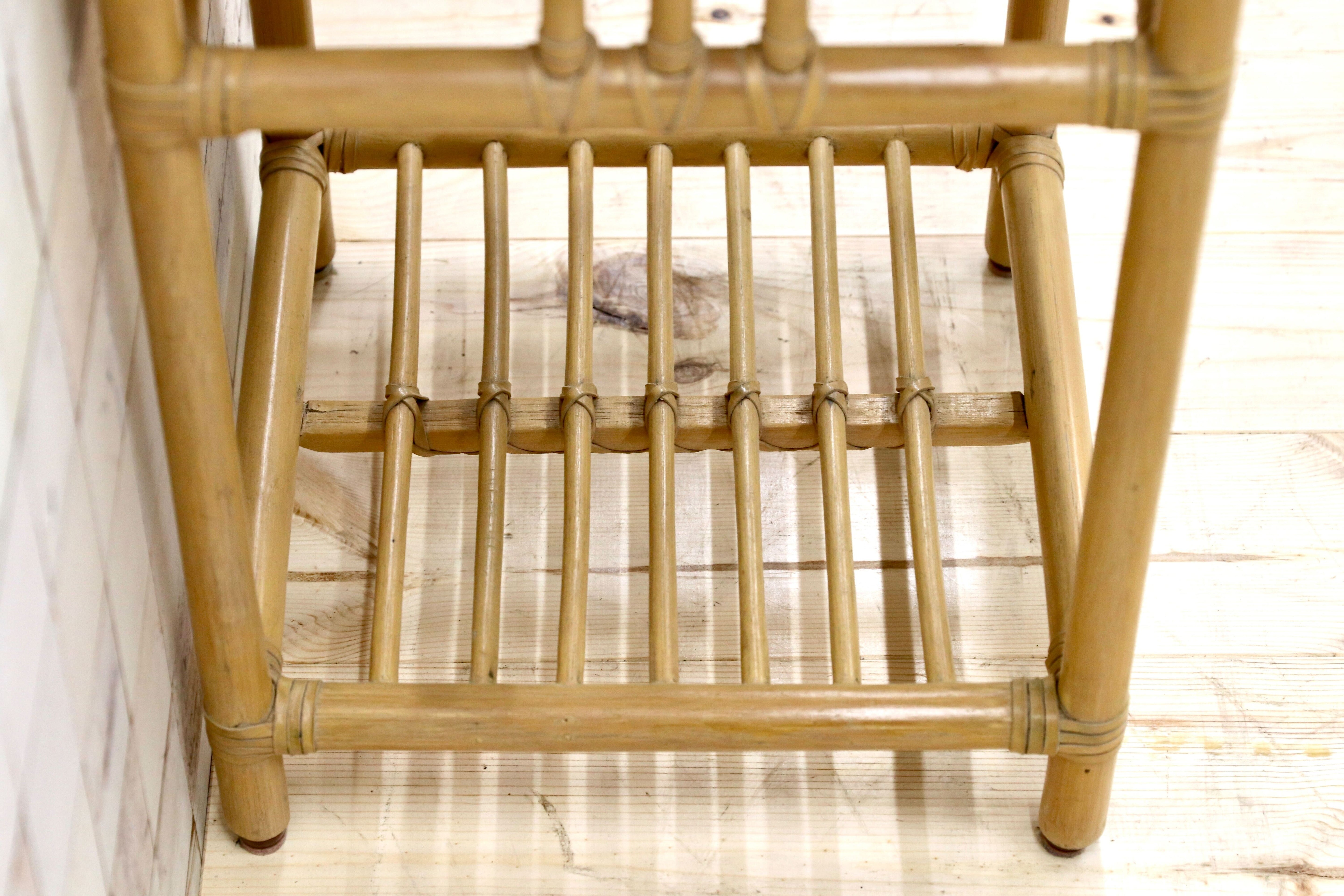 GMFT202○CASABLANCA / カサブランカ エスティック サイドテーブル 花台 飾り台 コーヒーテーブル リゾート バリ風 ラタン 約6万 廃番