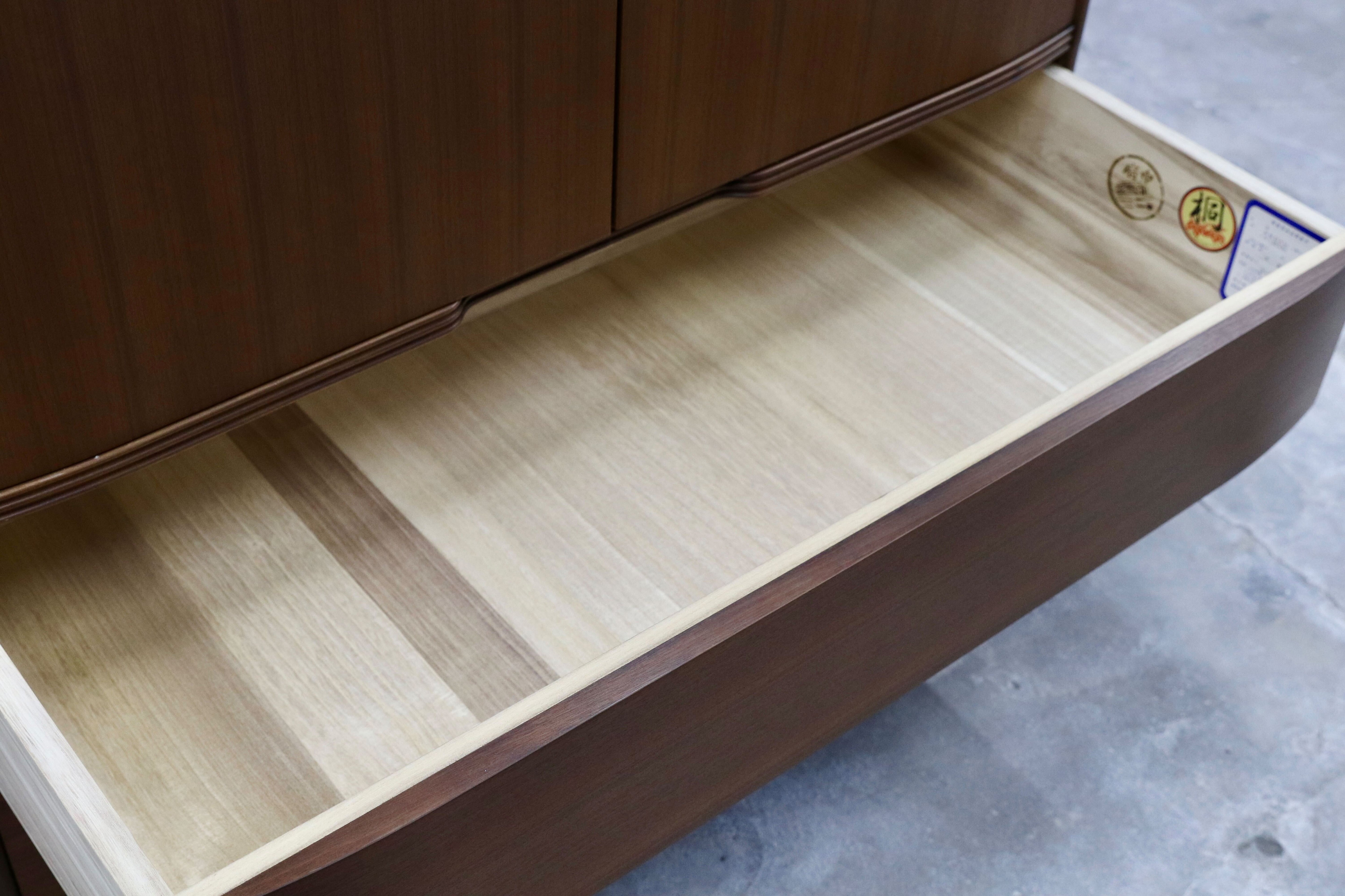 GMHK670○府中家具 和箪笥 整理箪笥 チェスト 箪笥 着物箪笥 ウォールナット調 内装桐材 府中焼印 モダン 家具