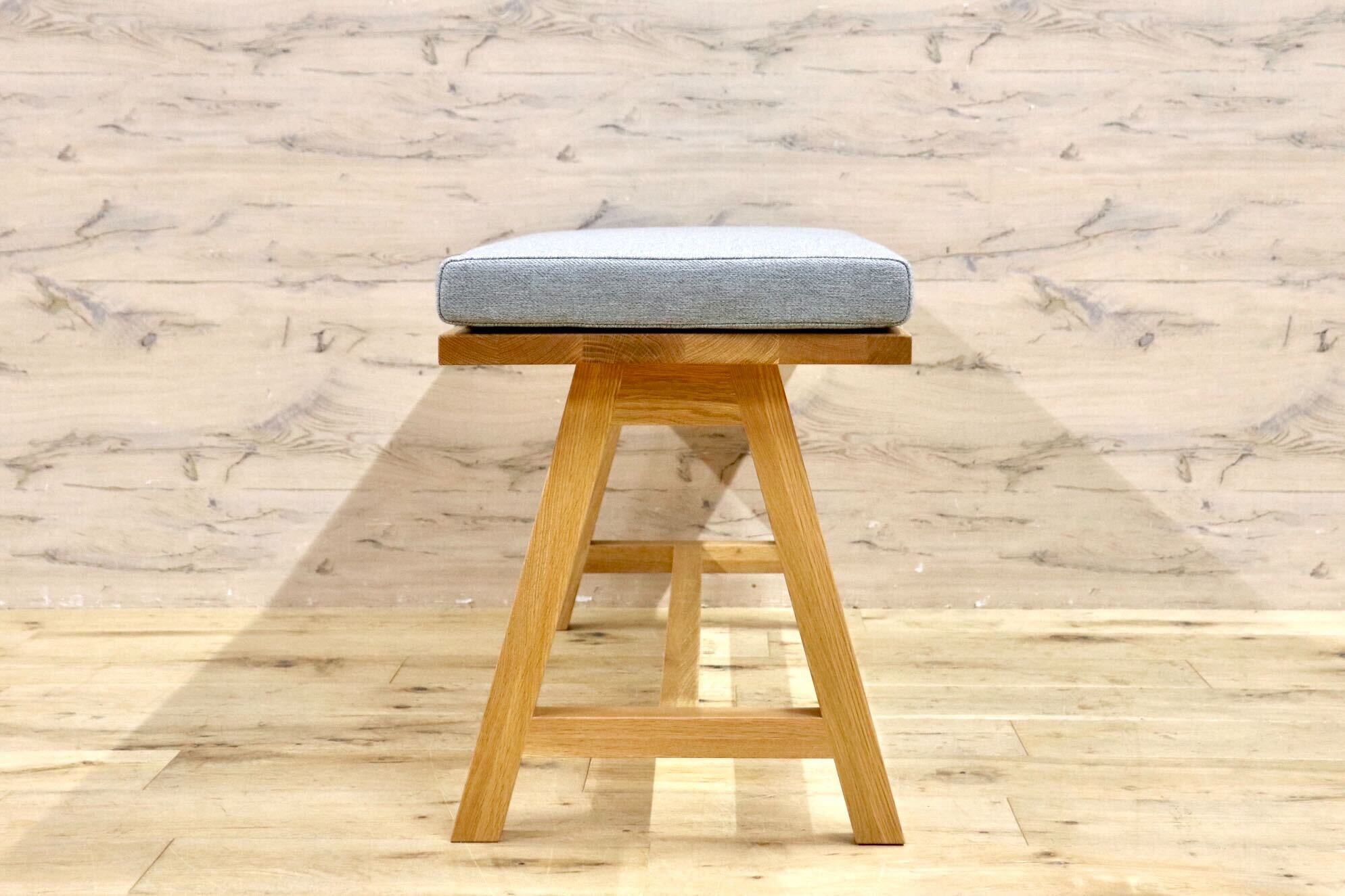 GMIK786○unico / ウニコ ELEMT エレムト ベンチ 椅子 シンプル ナチュラル オーク材 ファブリック 北欧スタイル 定価3.5万