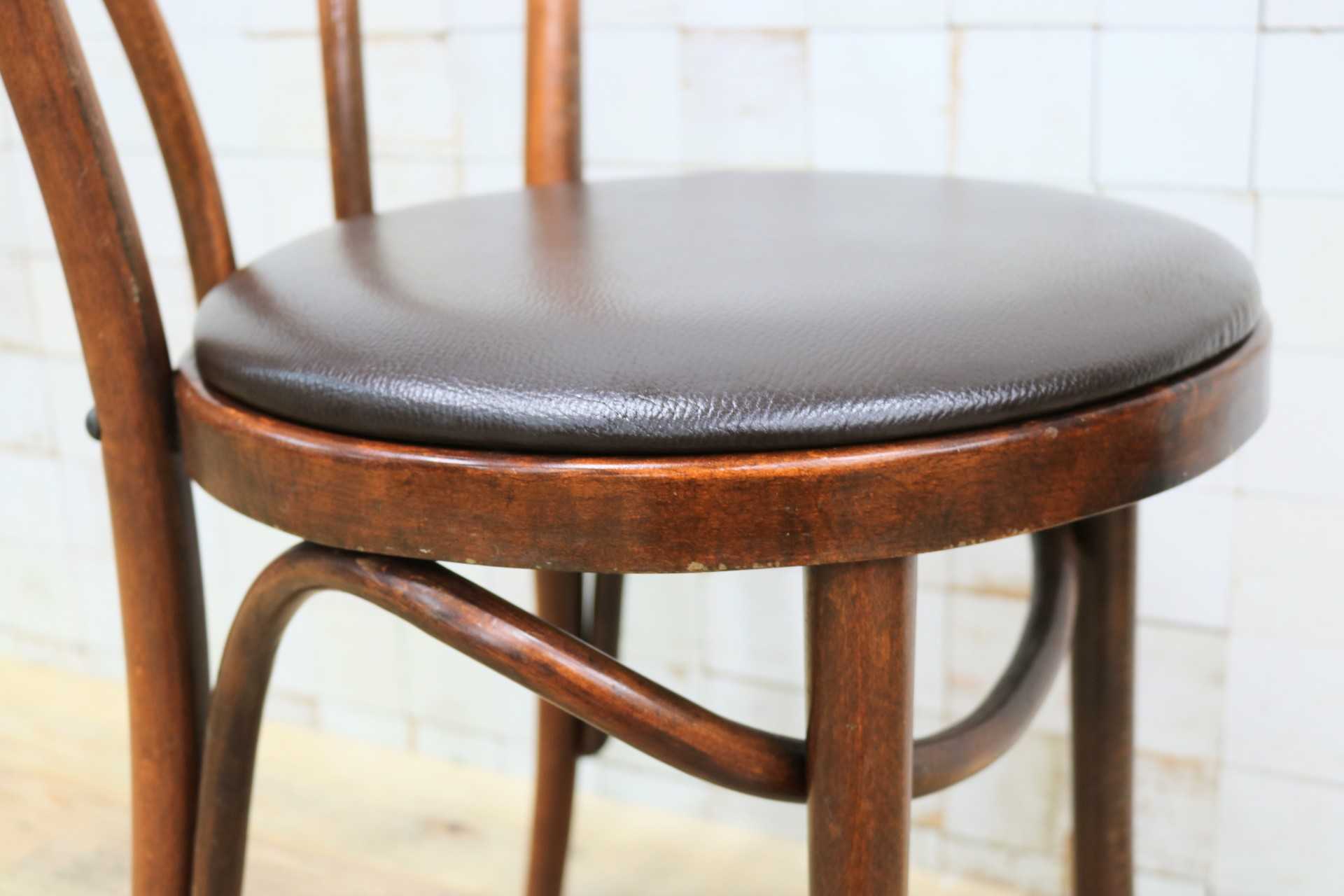 GMIH421H○maruni / マルニ オールド ヴィンテージ ベントウッドチェア ルーマニア製 曲木 アンティーク 合皮 ブナ材 稀少