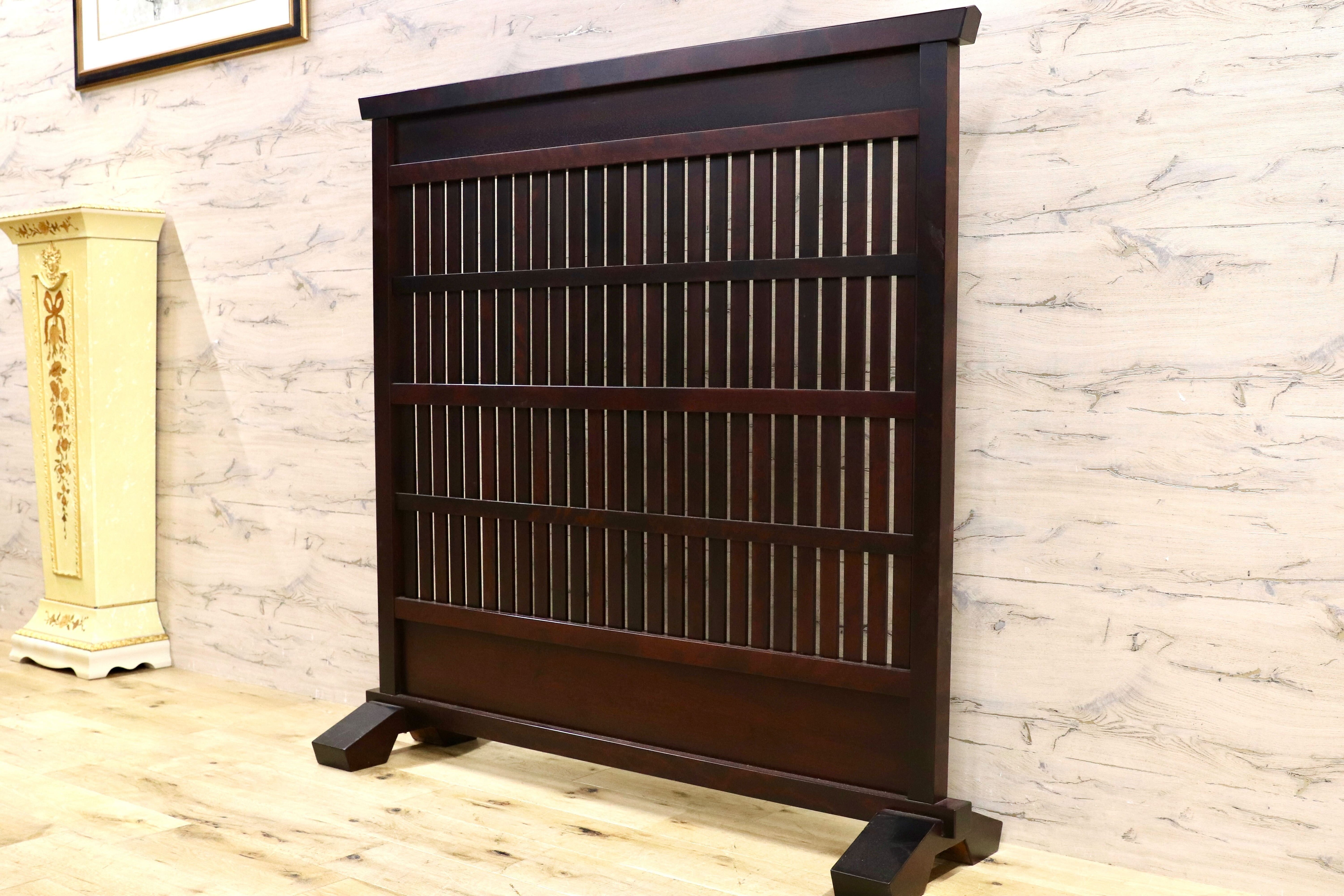 GMHS354○衝立 パーテーション 和室 座敷 仕切り板 民藝 民芸調 検)北海道民芸 九州民芸 松本民芸