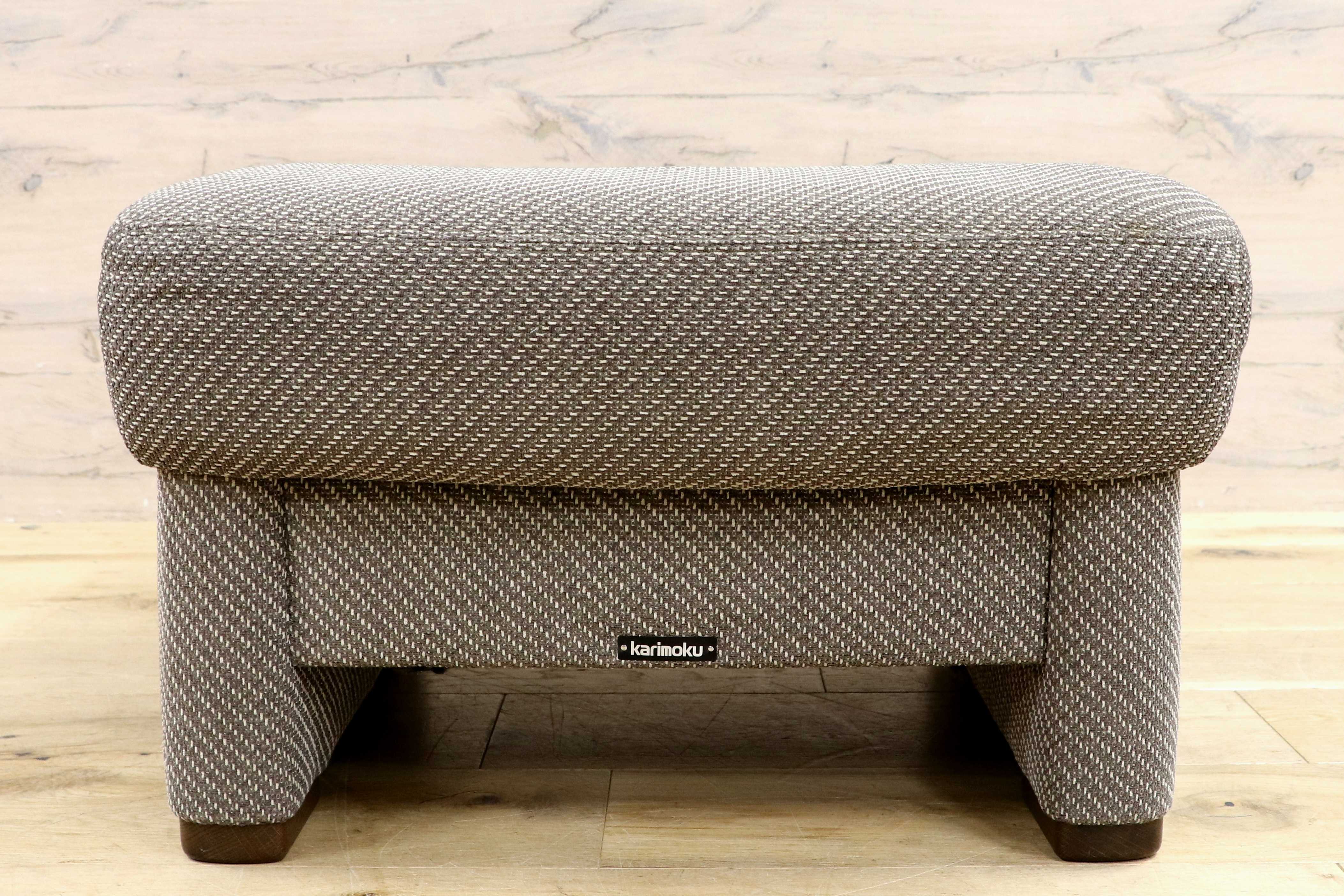 GMHH436○karimoku / カリモク オットマン スツール ファブリック 国産家具