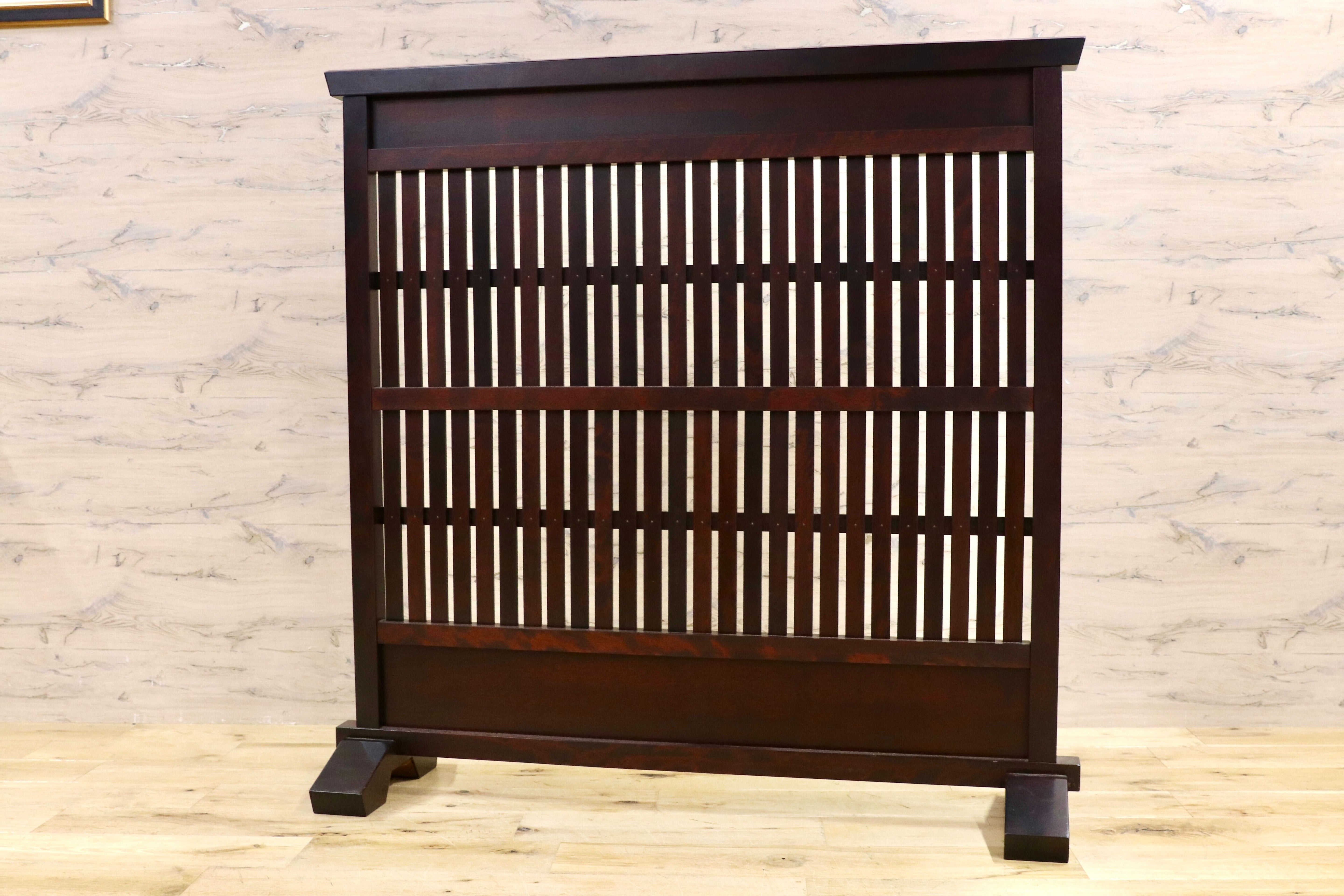 GMHS354○衝立 パーテーション 和室 座敷 仕切り板 民藝 民芸調 検)北海道民芸 九州民芸 松本民芸