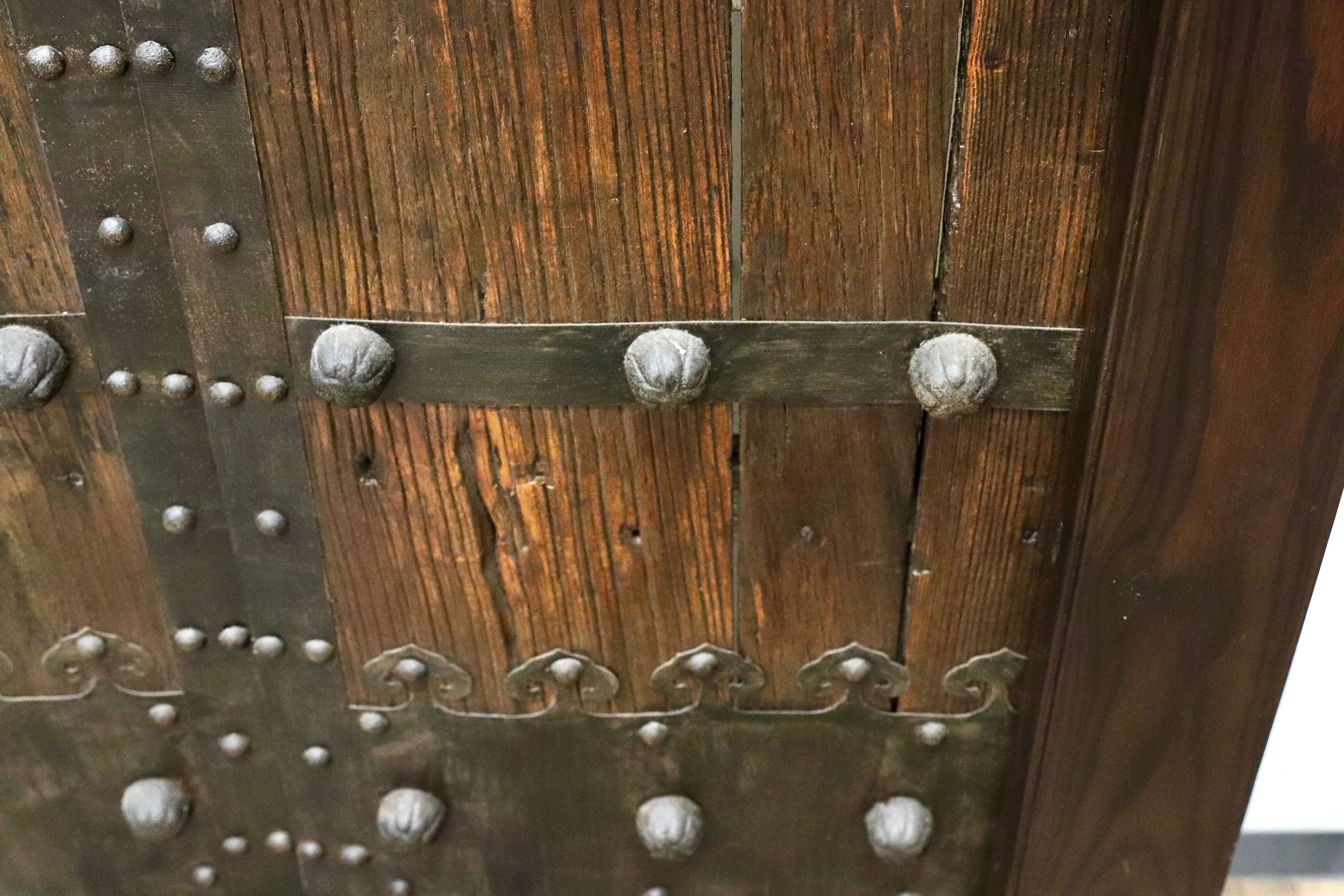 GMGH477○年代物 蔵扉 両開き 時代扉 建具 オブジェ 稀少 アンティーク