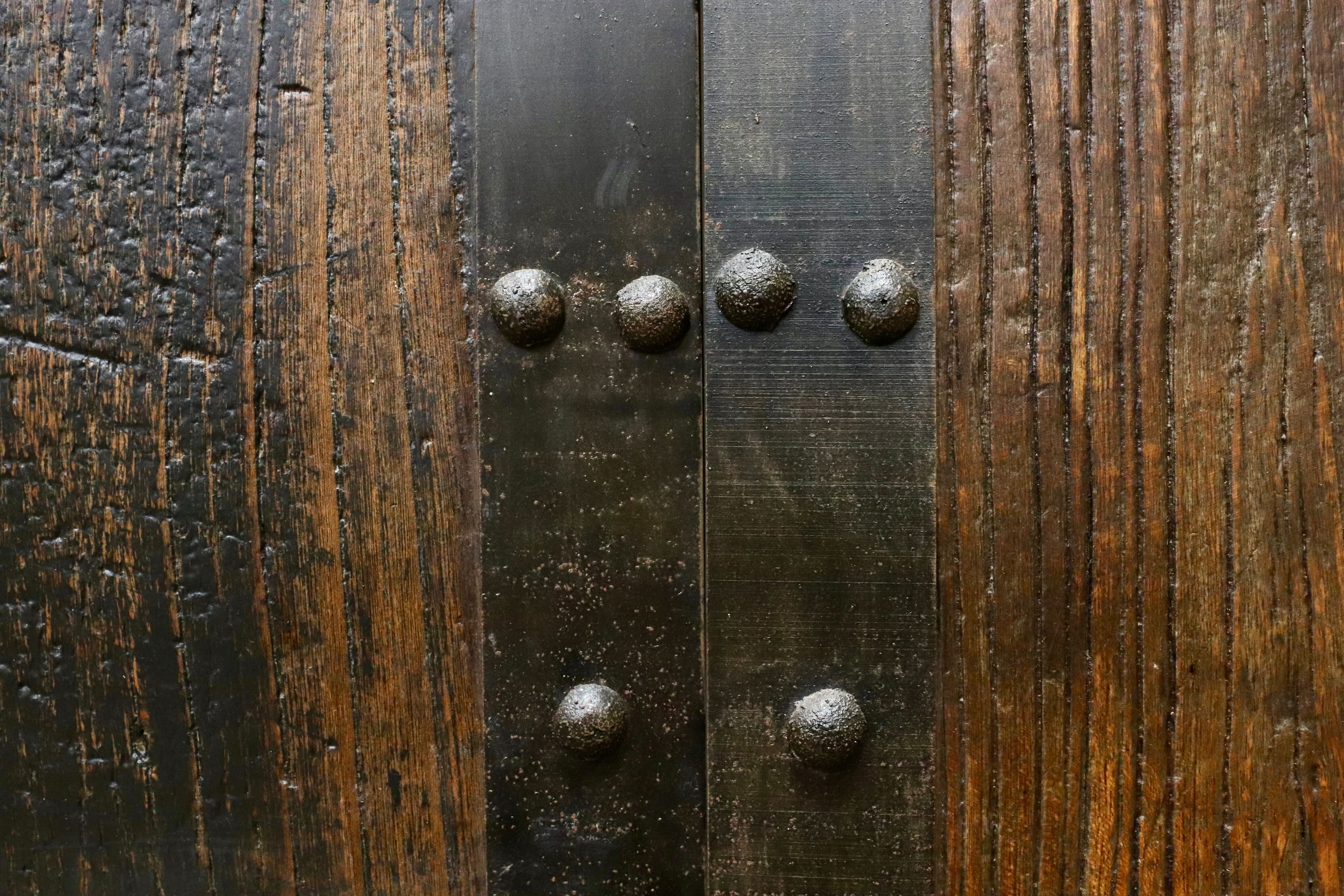 GMGH477○年代物 蔵扉 両開き 時代扉 建具 オブジェ 稀少 アンティーク