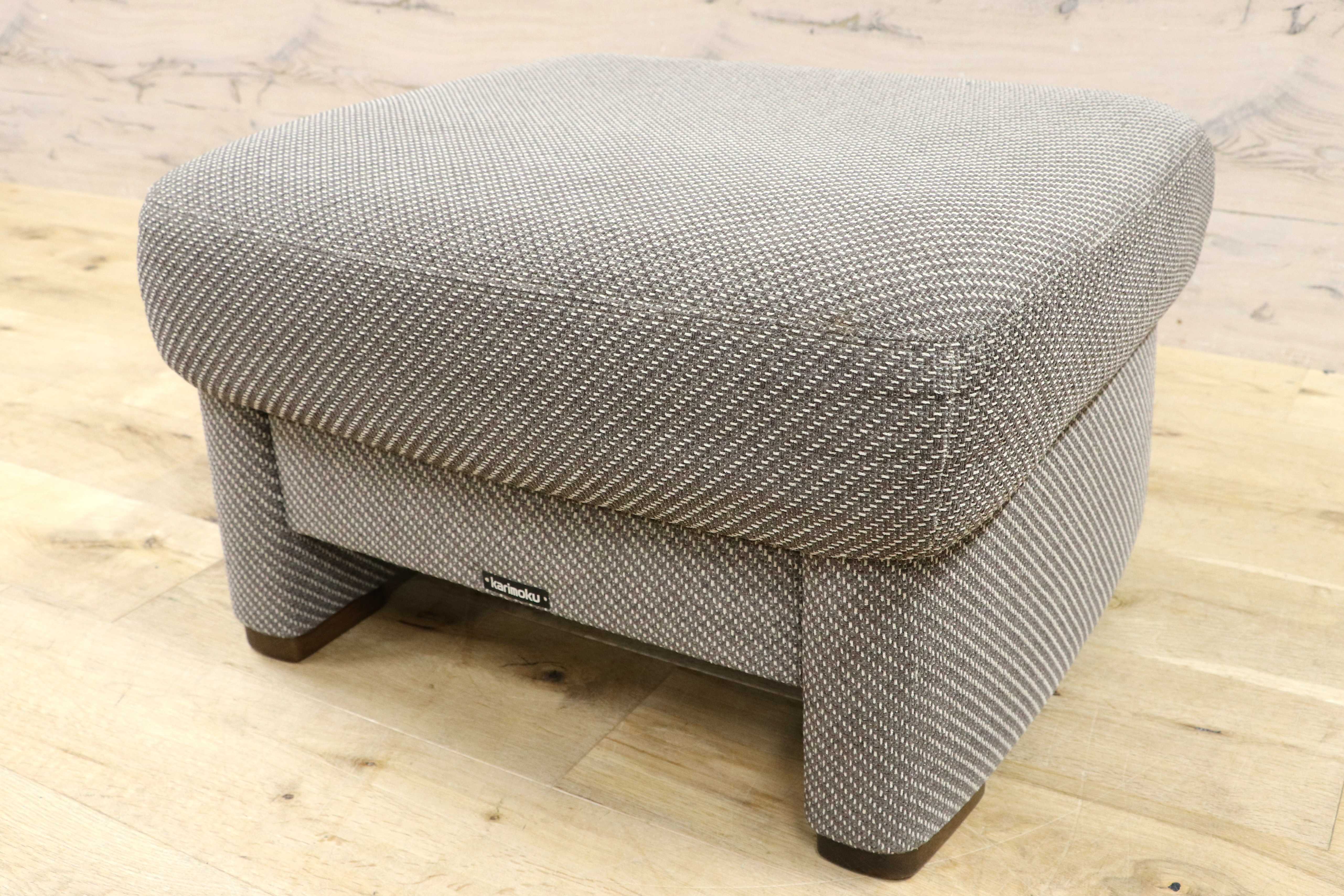 GMHH436○karimoku / カリモク オットマン スツール ファブリック 国産家具