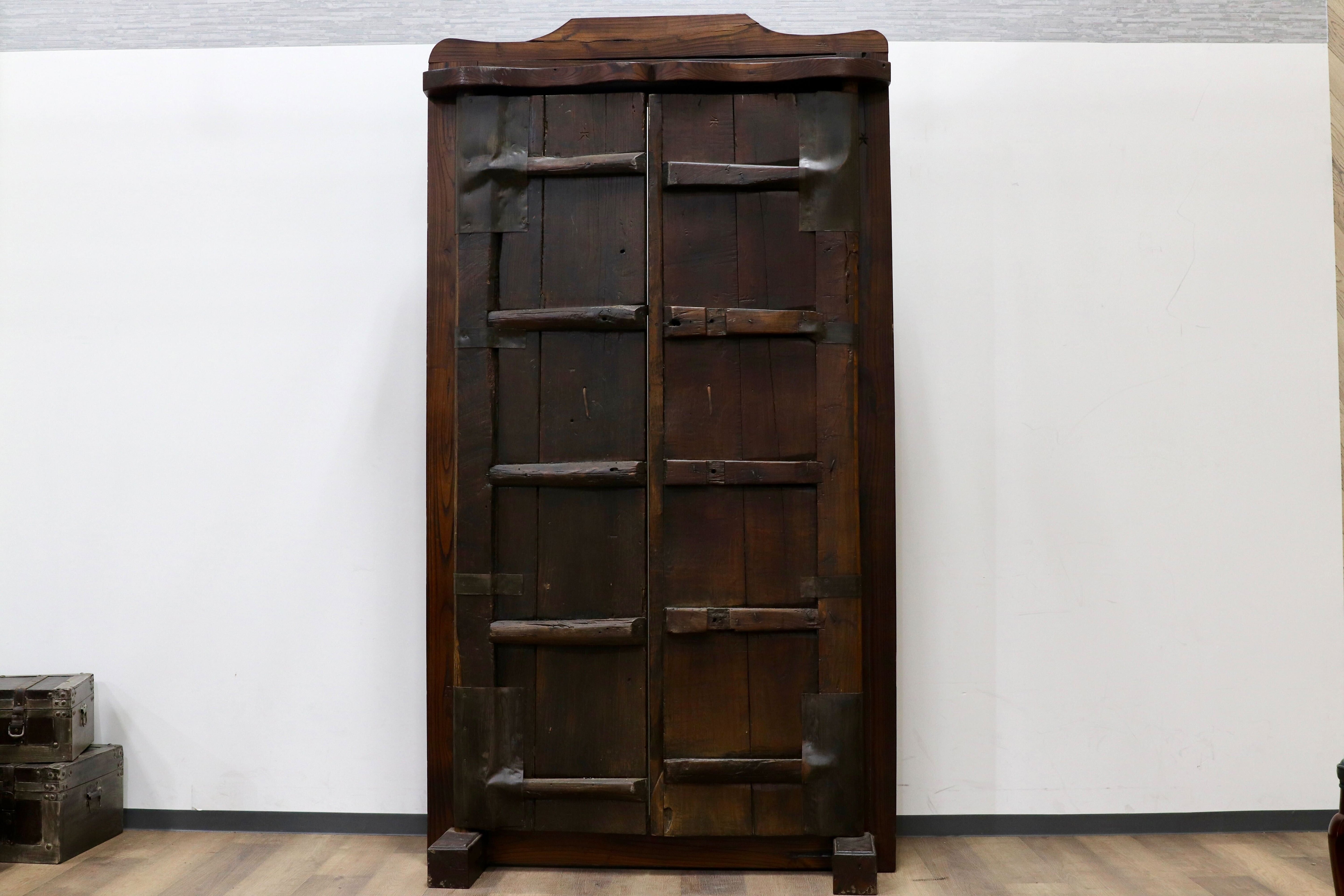 GMGH477○年代物 蔵扉 両開き 時代扉 建具 オブジェ 稀少 アンティーク