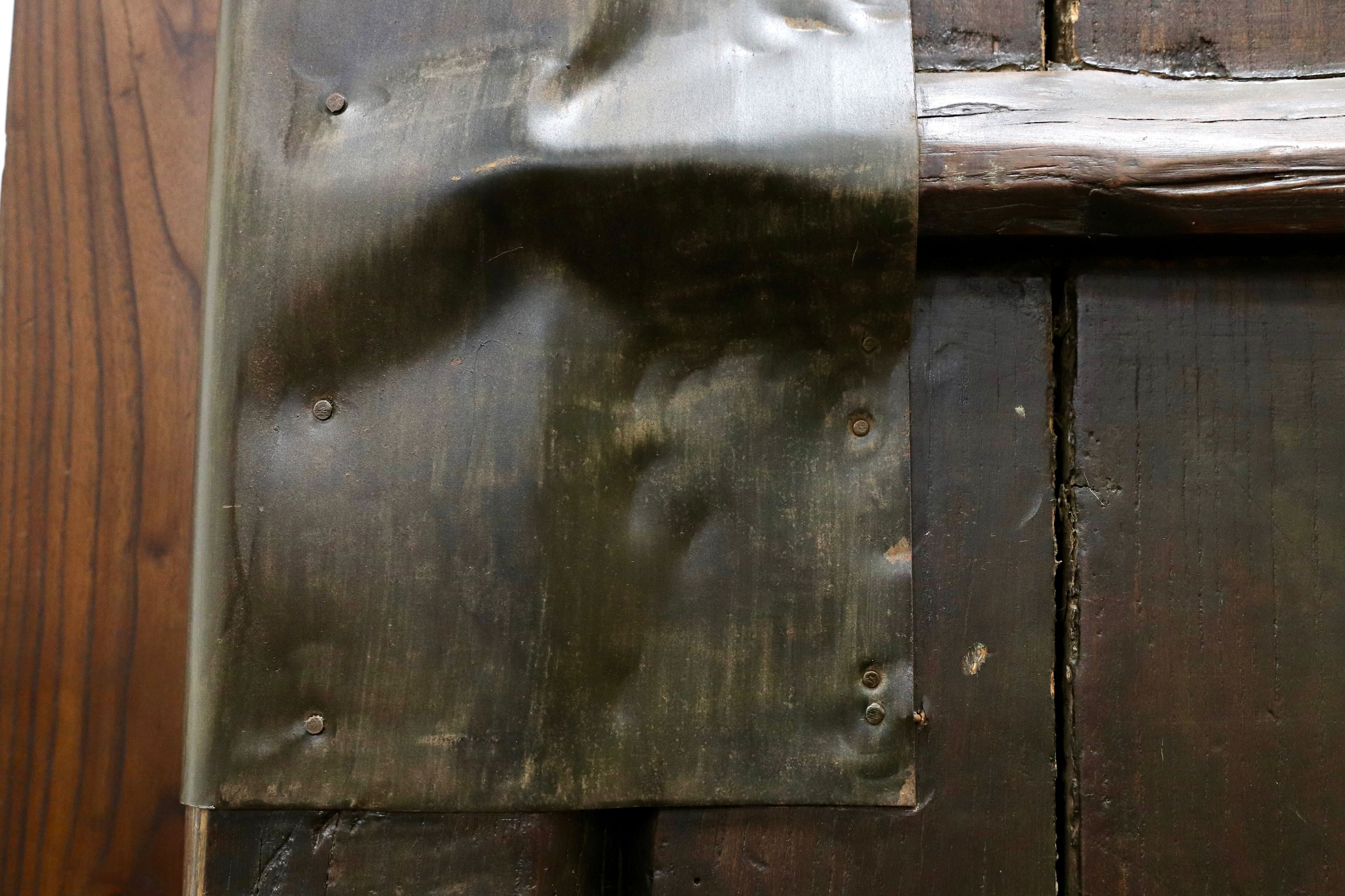 GMGH477○年代物 蔵扉 両開き 時代扉 建具 オブジェ 稀少 アンティーク