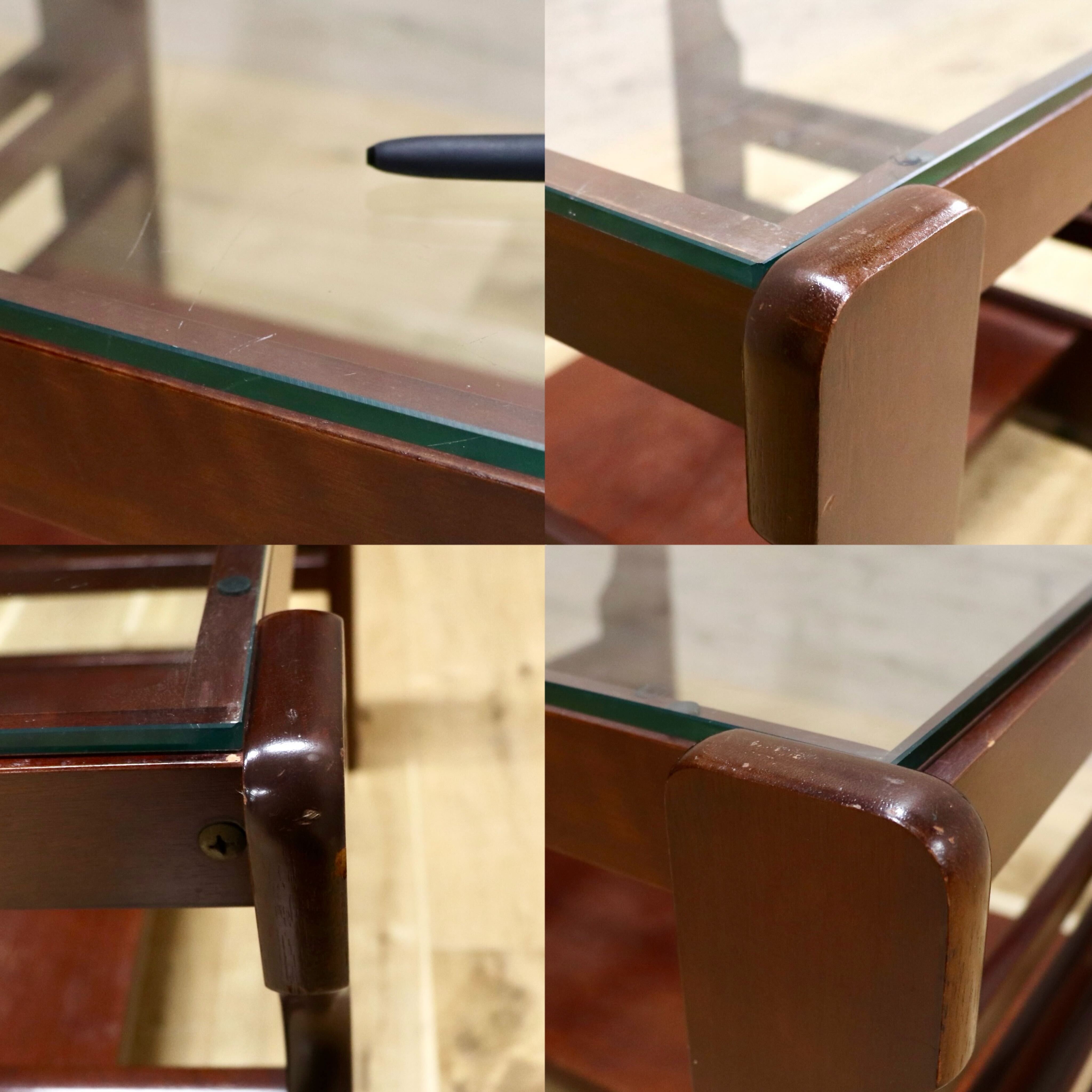 GMHK781○昭和レトロ ガラステーブル サイドテーブル コーヒーテーブル アンティーク