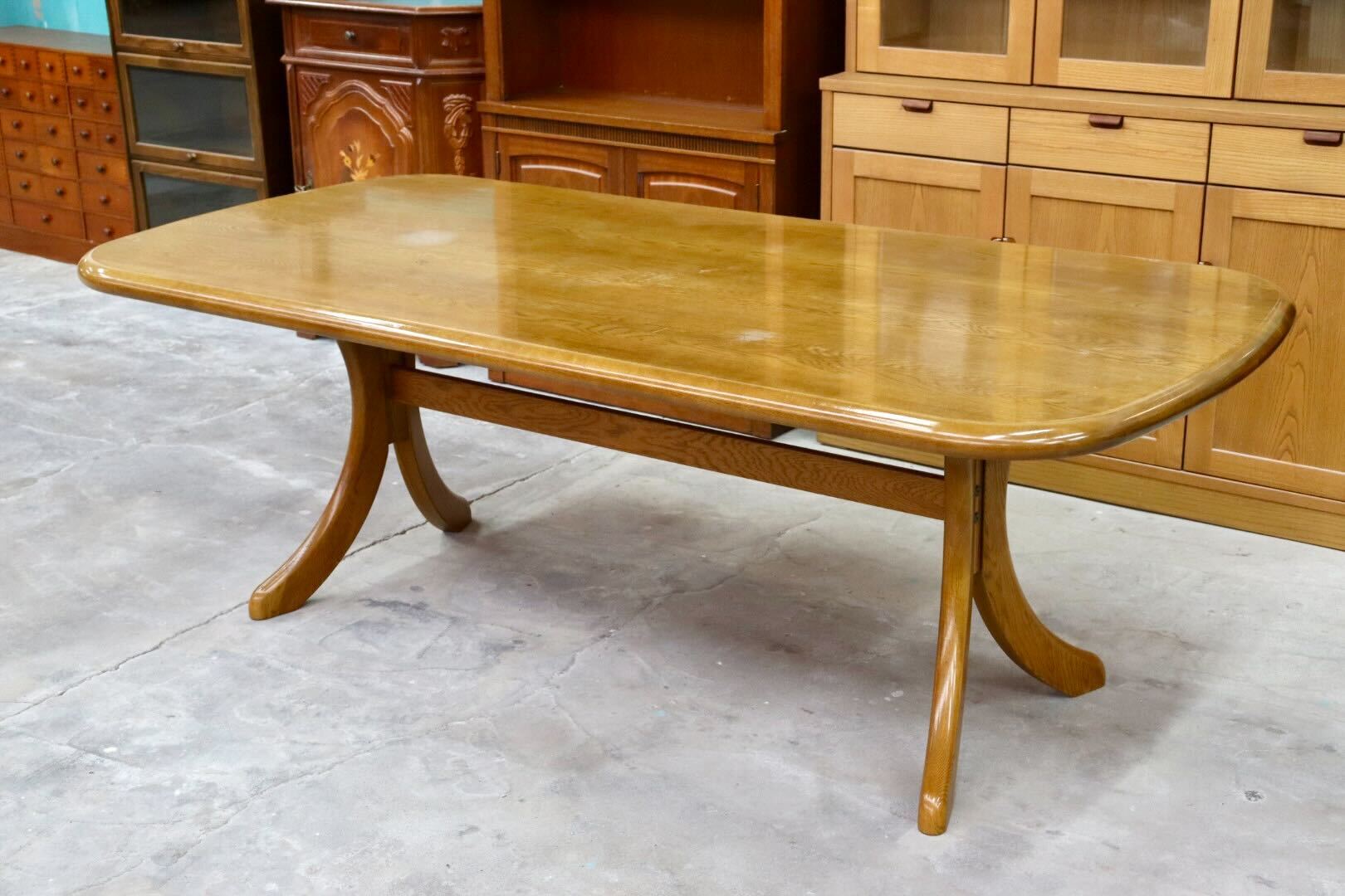 GMIH24○浜本工芸 / HAMAMOTO ダイニングテーブル 食卓テーブル 作業台 楢材 無垢 机 テーブル モダン 国産家具