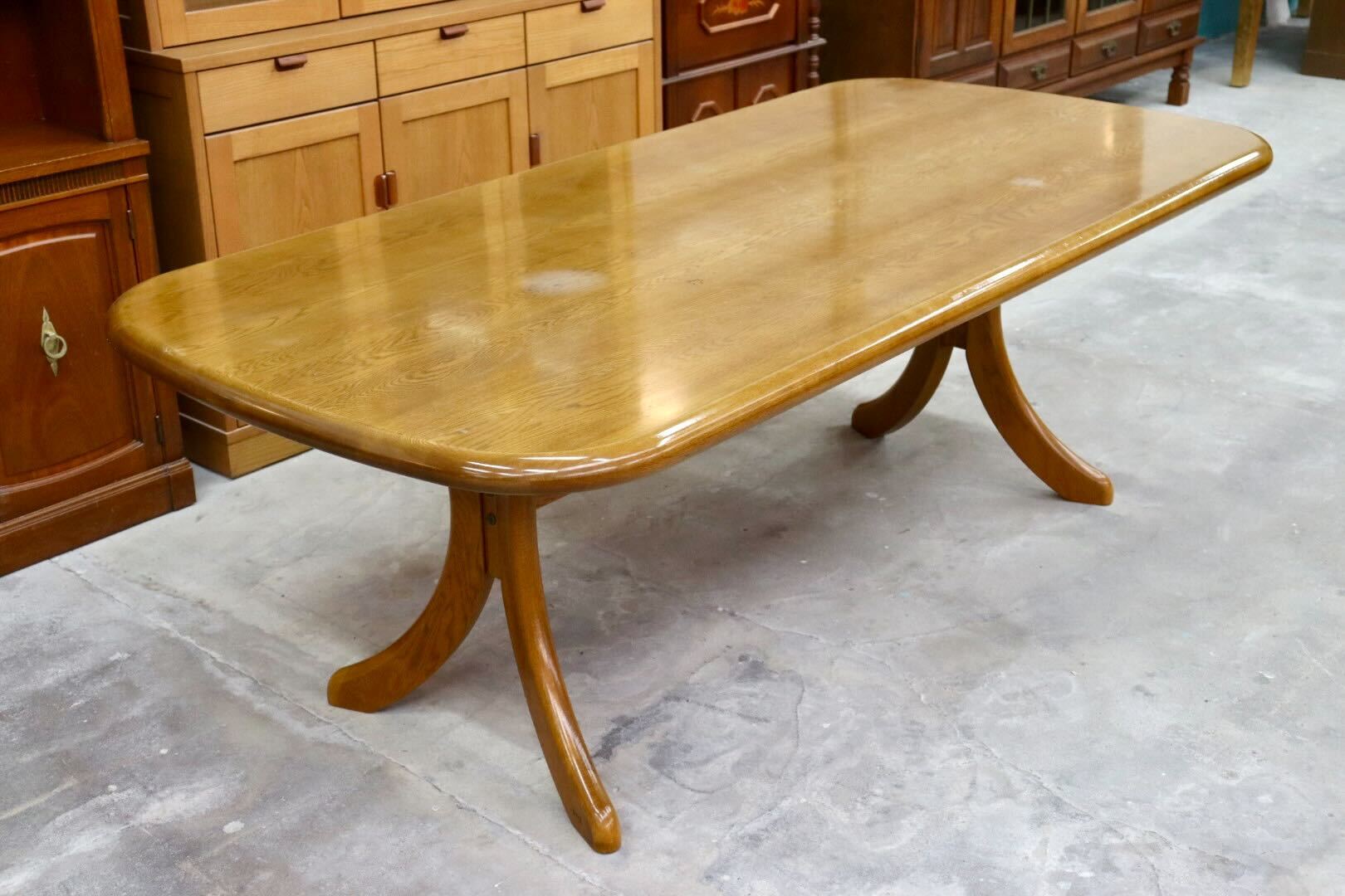 GMIH24○浜本工芸 / HAMAMOTO ダイニングテーブル 食卓テーブル 作業台 楢材 無垢 机 テーブル モダン 国産家具